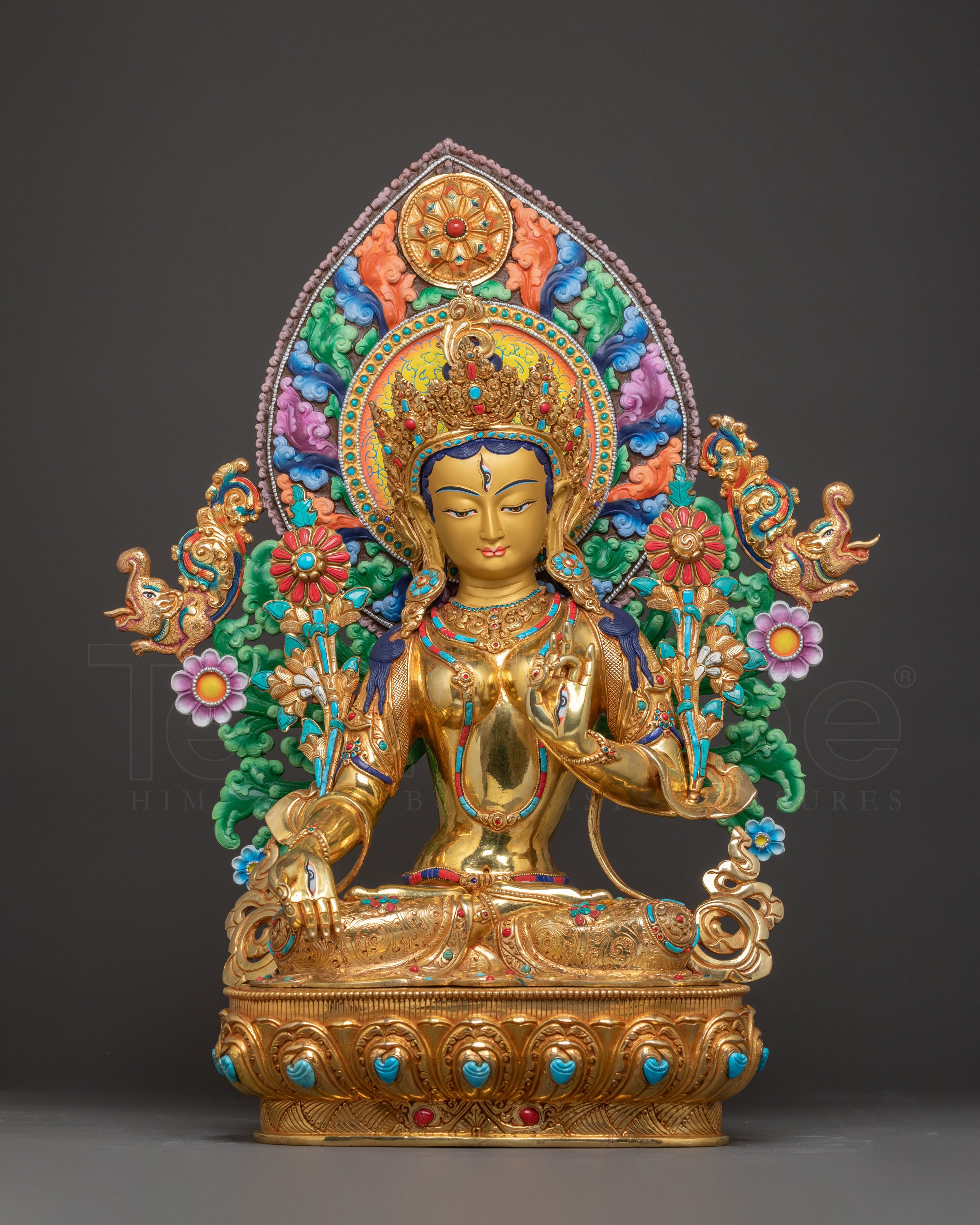 Sacred Healing Goddess White Tara Statue
