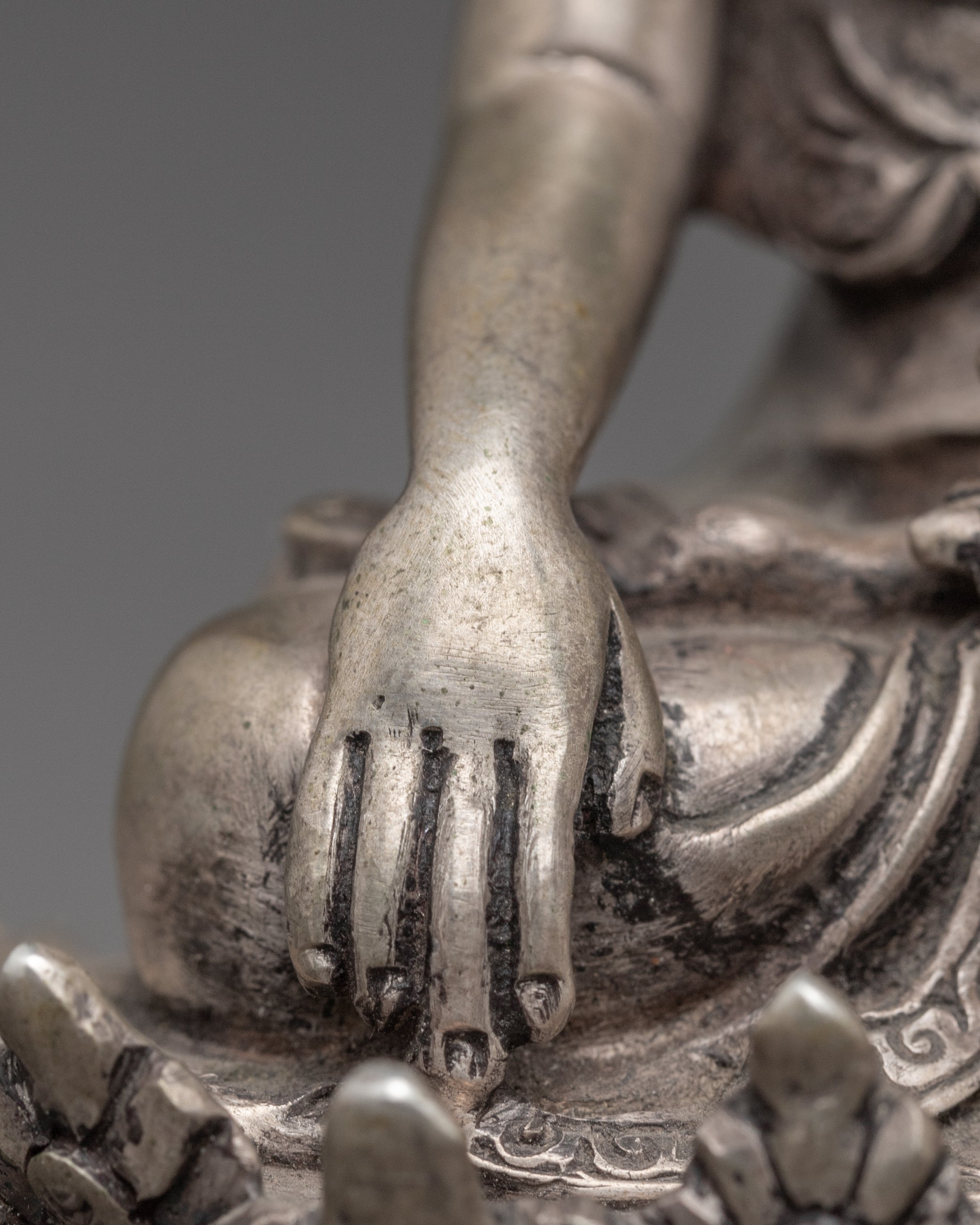 Silver Statue of Buddha Shakyamuni | Historical Buddha