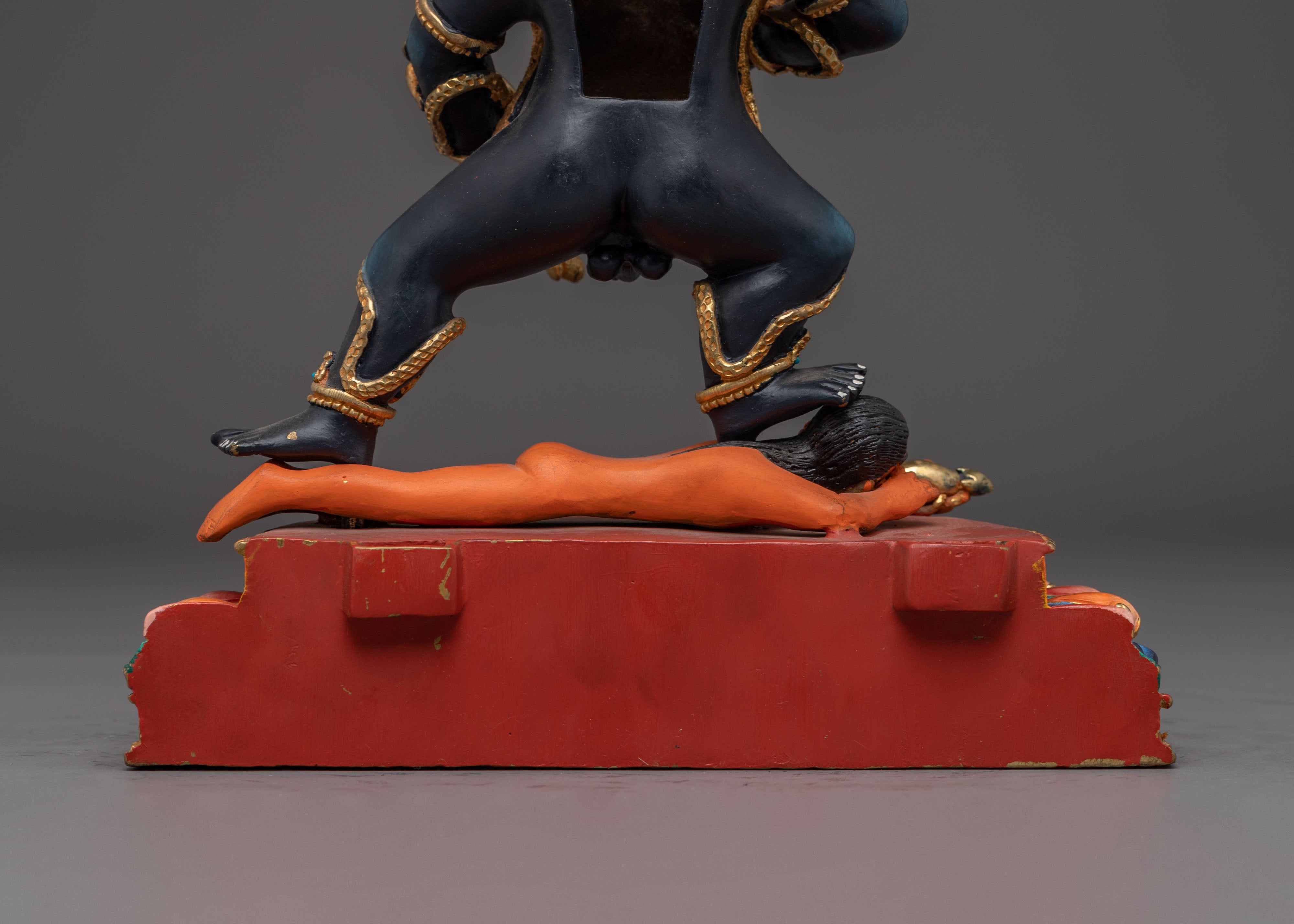 Statue of Wealth Icon Black Dzambhala | Guardian of Abundance