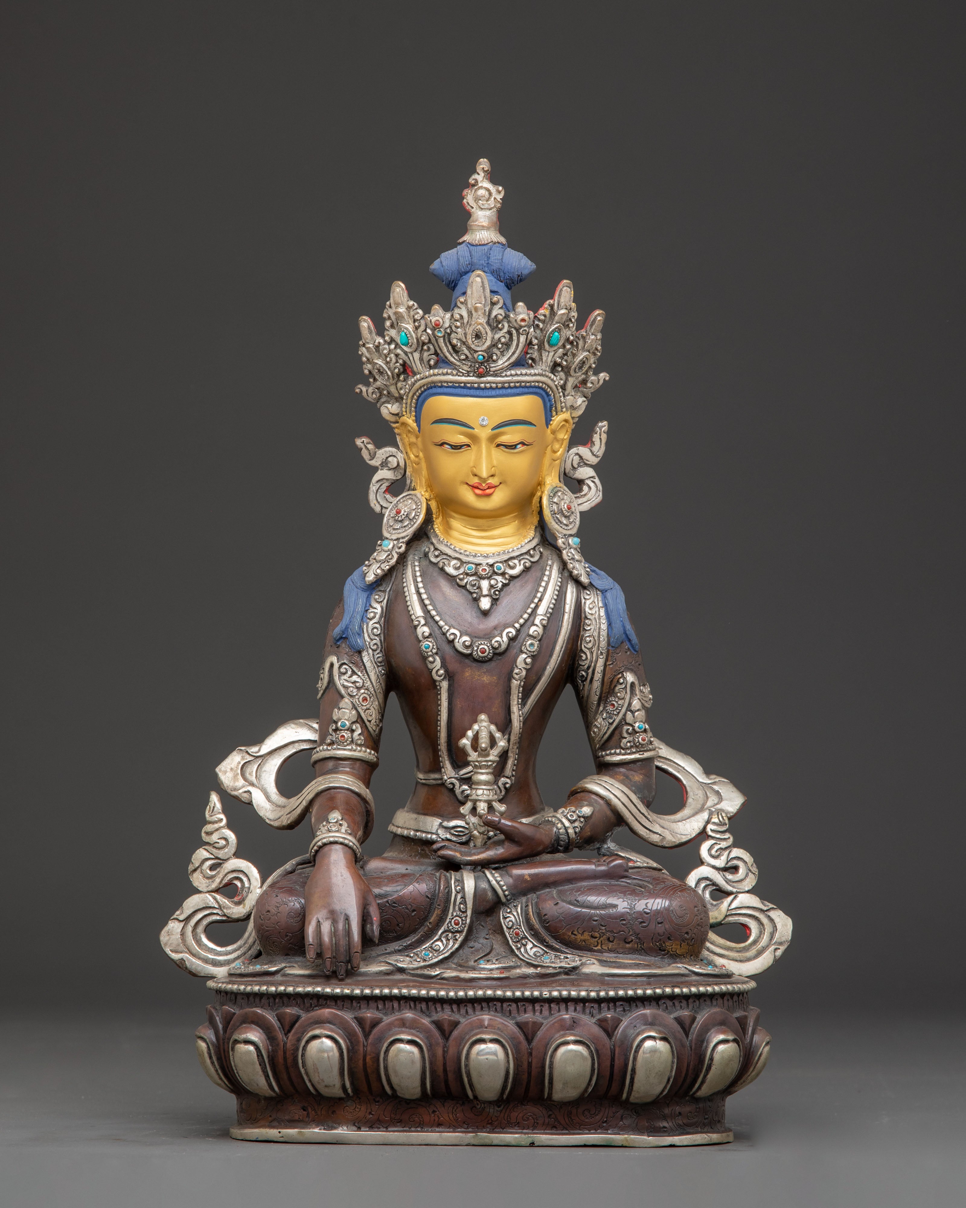 Handmade Vajrayana Deity Mitrupa Statue | The Immovable Buddha