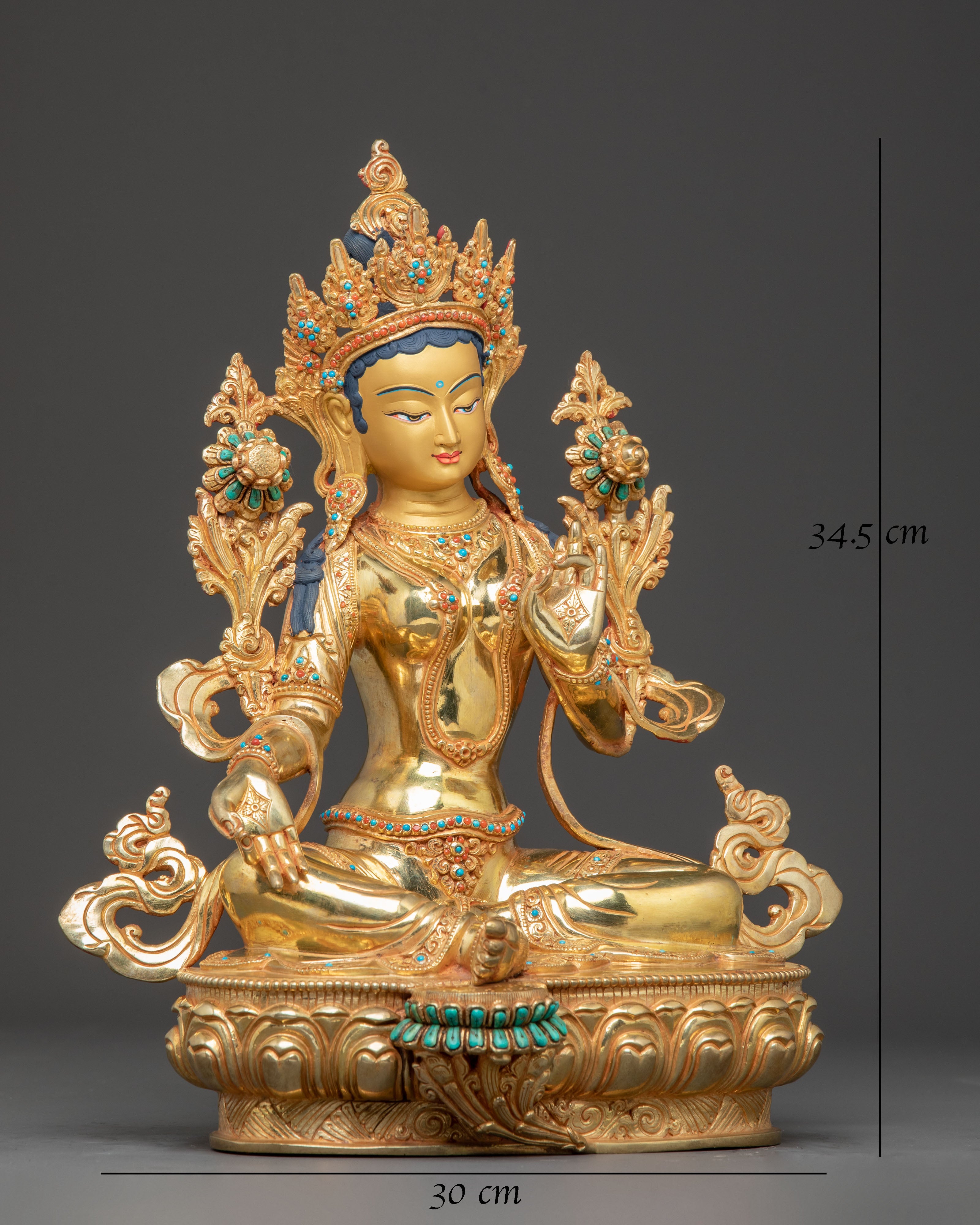 Radiant Statue of Mother Green Tara | Goddess of Compassion