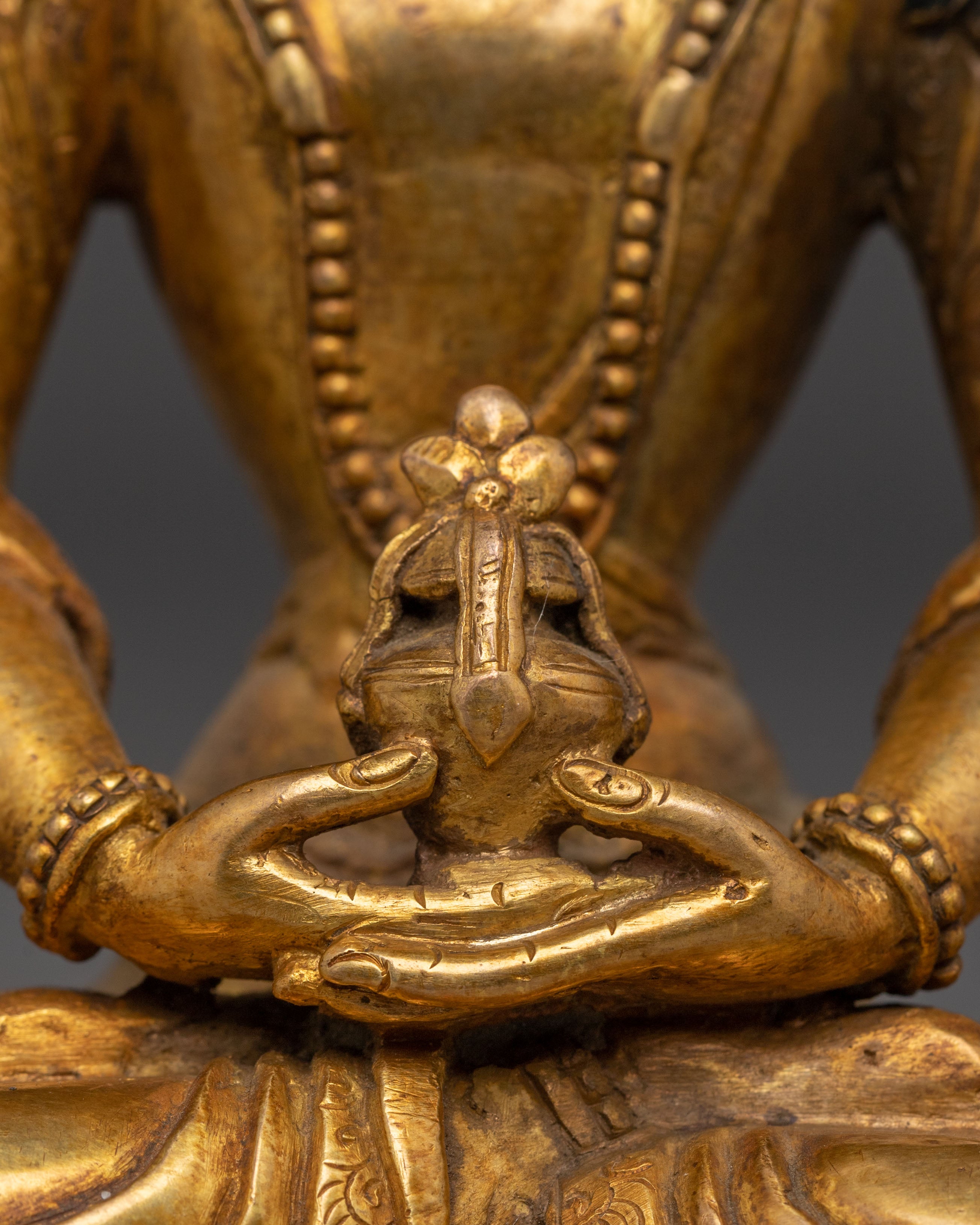 Amitayus Statue with Antique Finish | Meditation Idol
