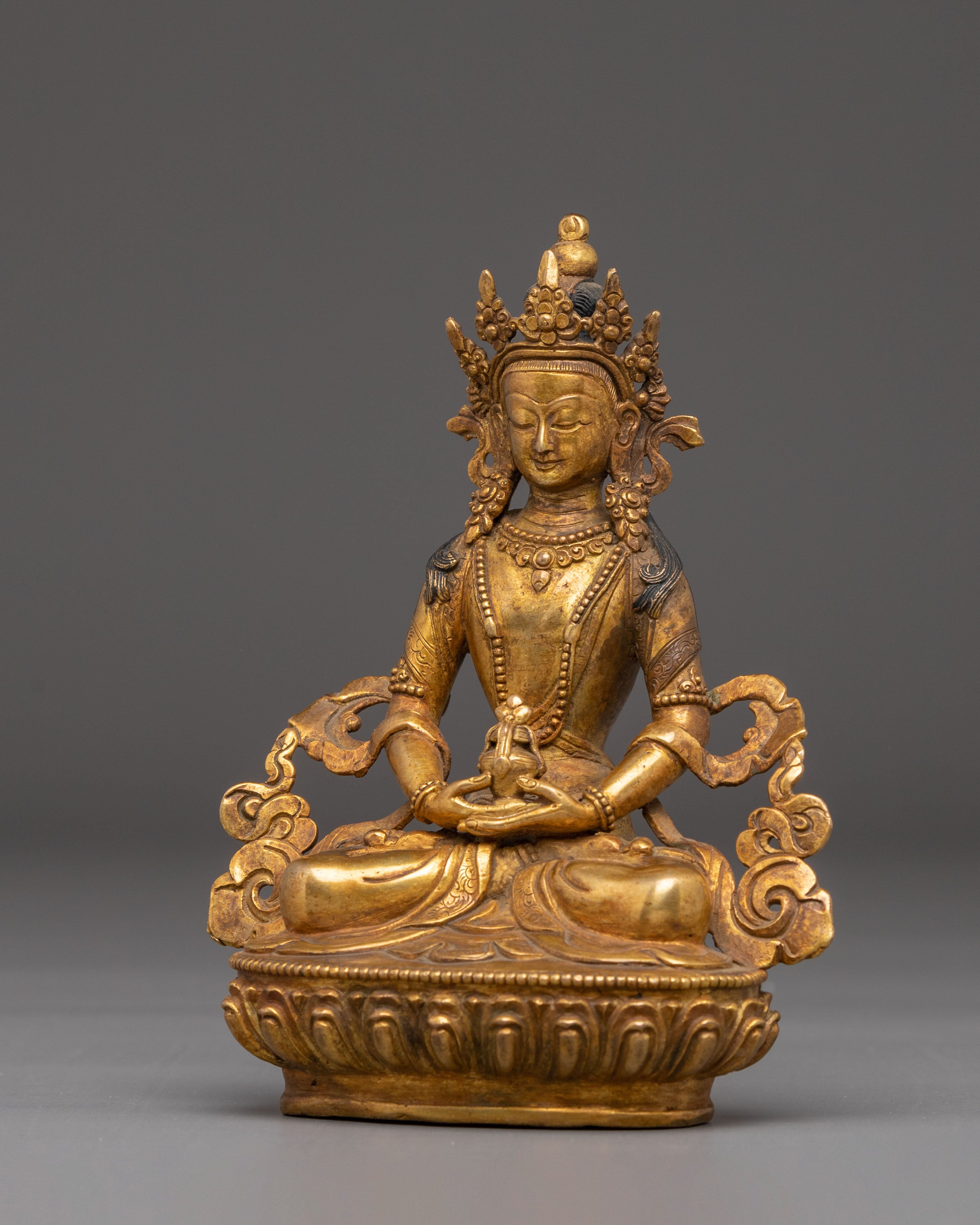 Amitayus Statue with Antique Finish | Meditation Idol