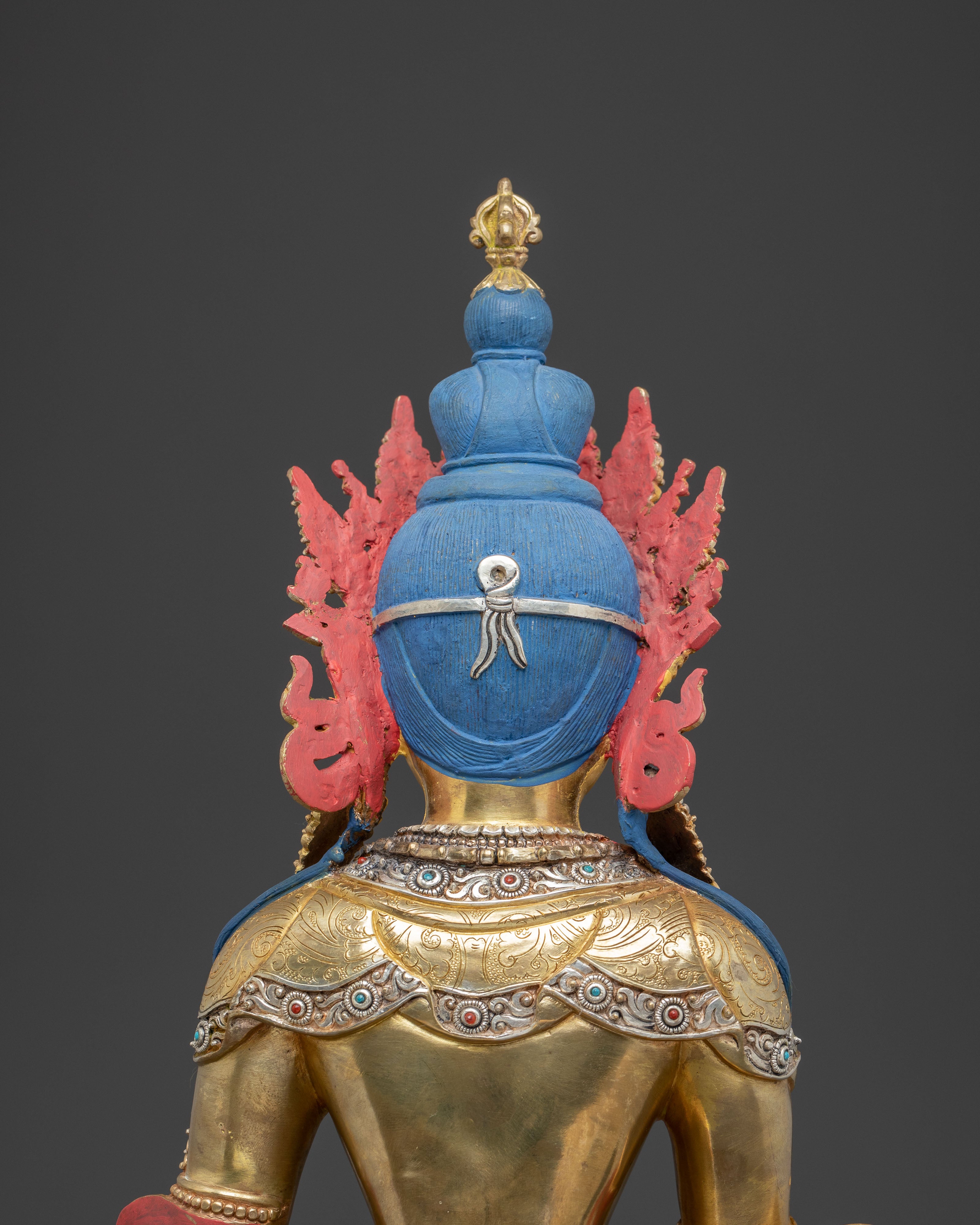 Golden Kshitigarbha Statue: Divine Bodhisattva Deity