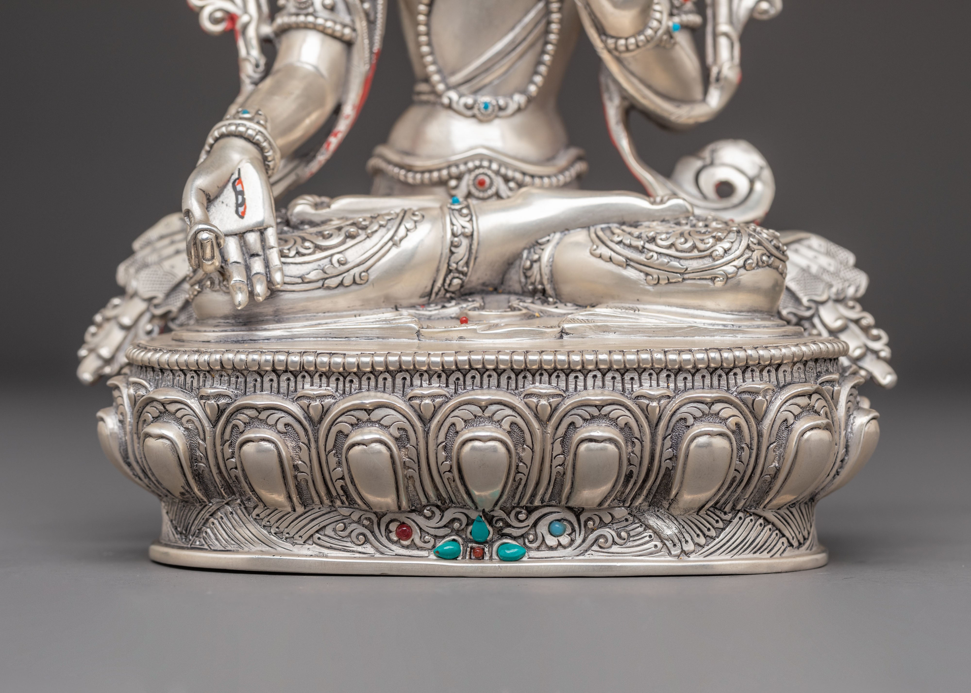 Silver Sita Tara Handmade Statue | Tibetan Buddhist Art