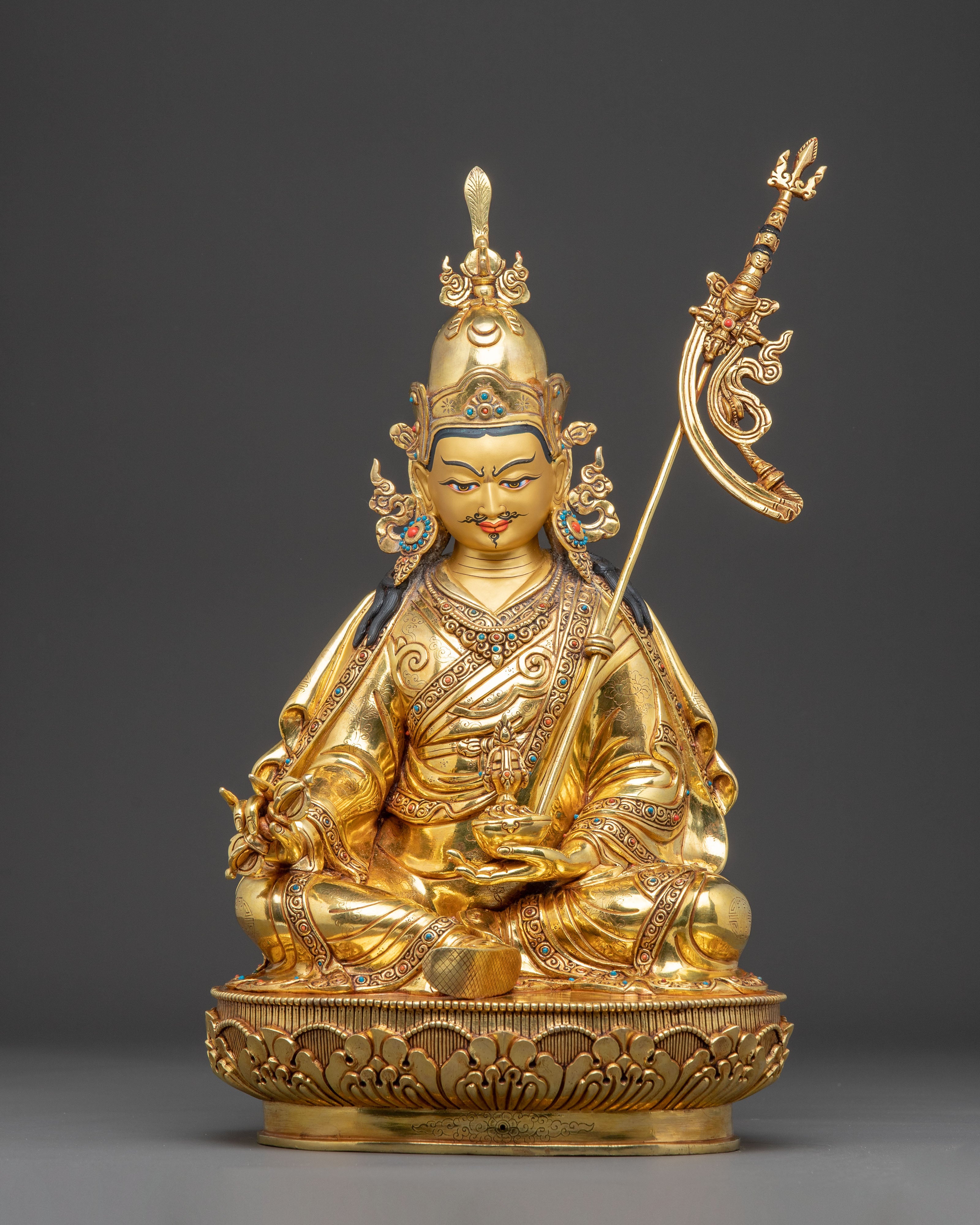 Handcrafted Radiant Statue of Guru Padmasambhava | Lotus-Born Master