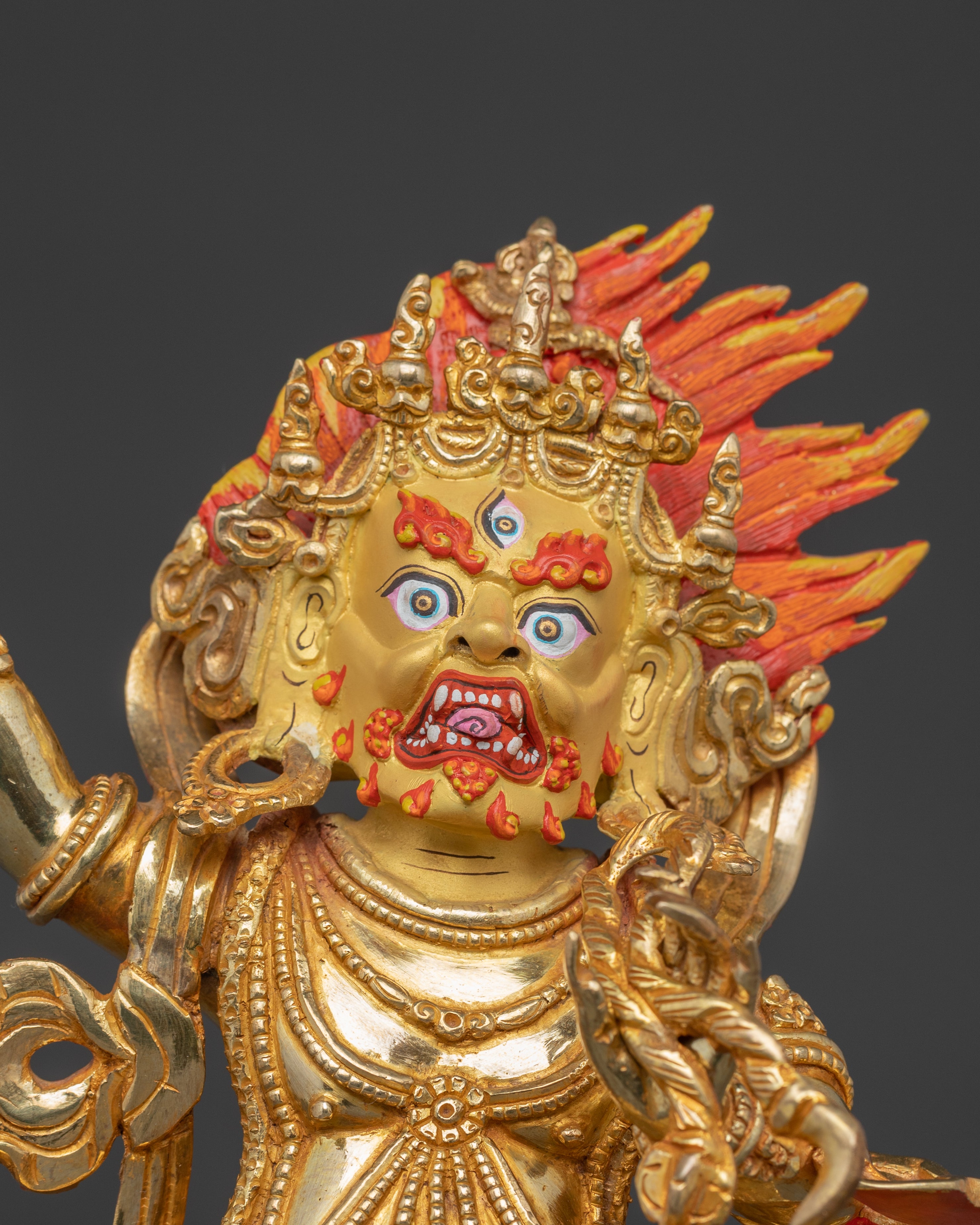 Vajrapani Gold Gilded Statue: Protector of the Buddha