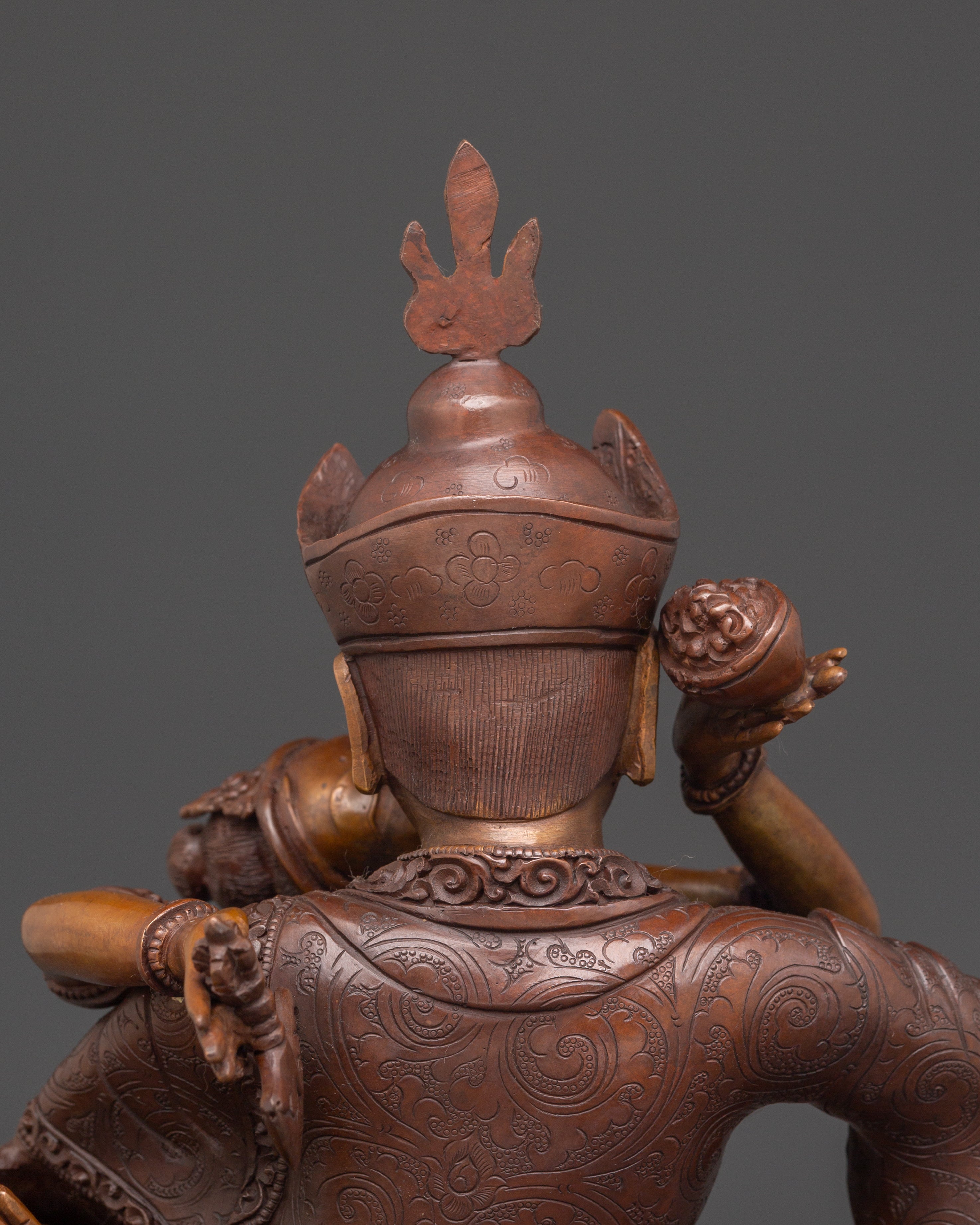 Himalayan Copper Sculpture of Vajra Master Padmasambhava | Lotus-Born Guru