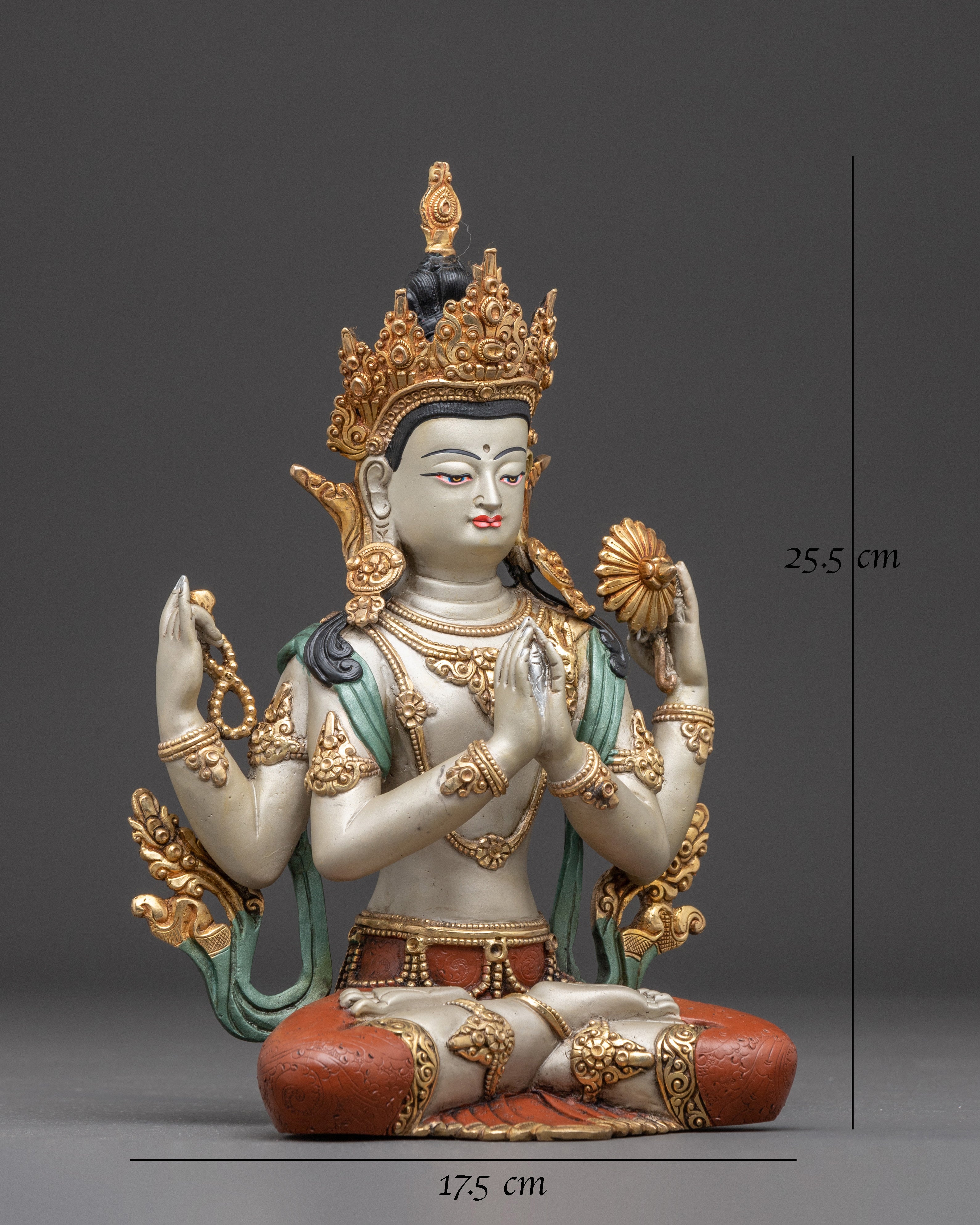 Handmade Sculpture of Bodhisattva Chenrezig | Compassion Deity