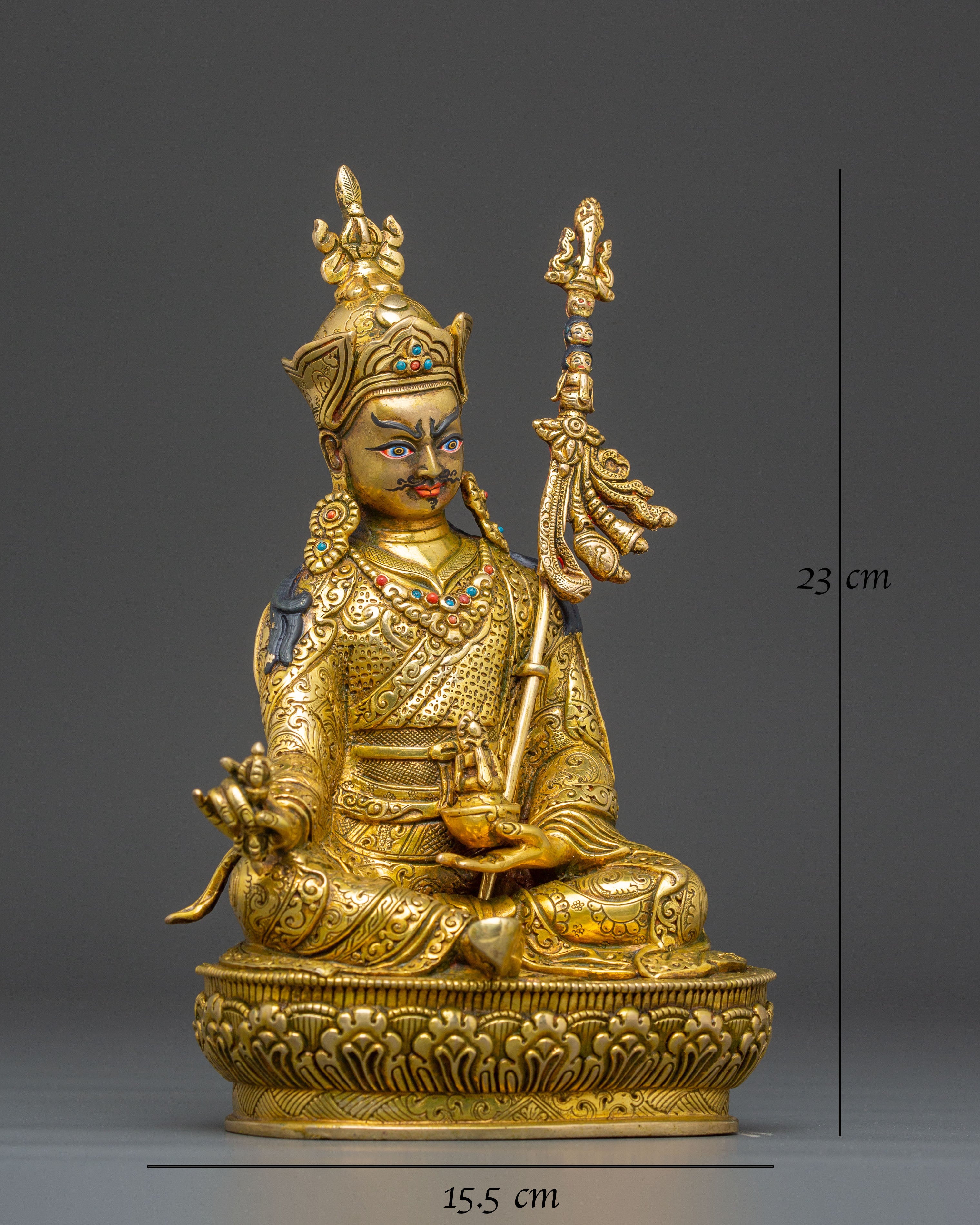 Himalayan Vajrayana Buddhist Master Guru Rinpoche Statue