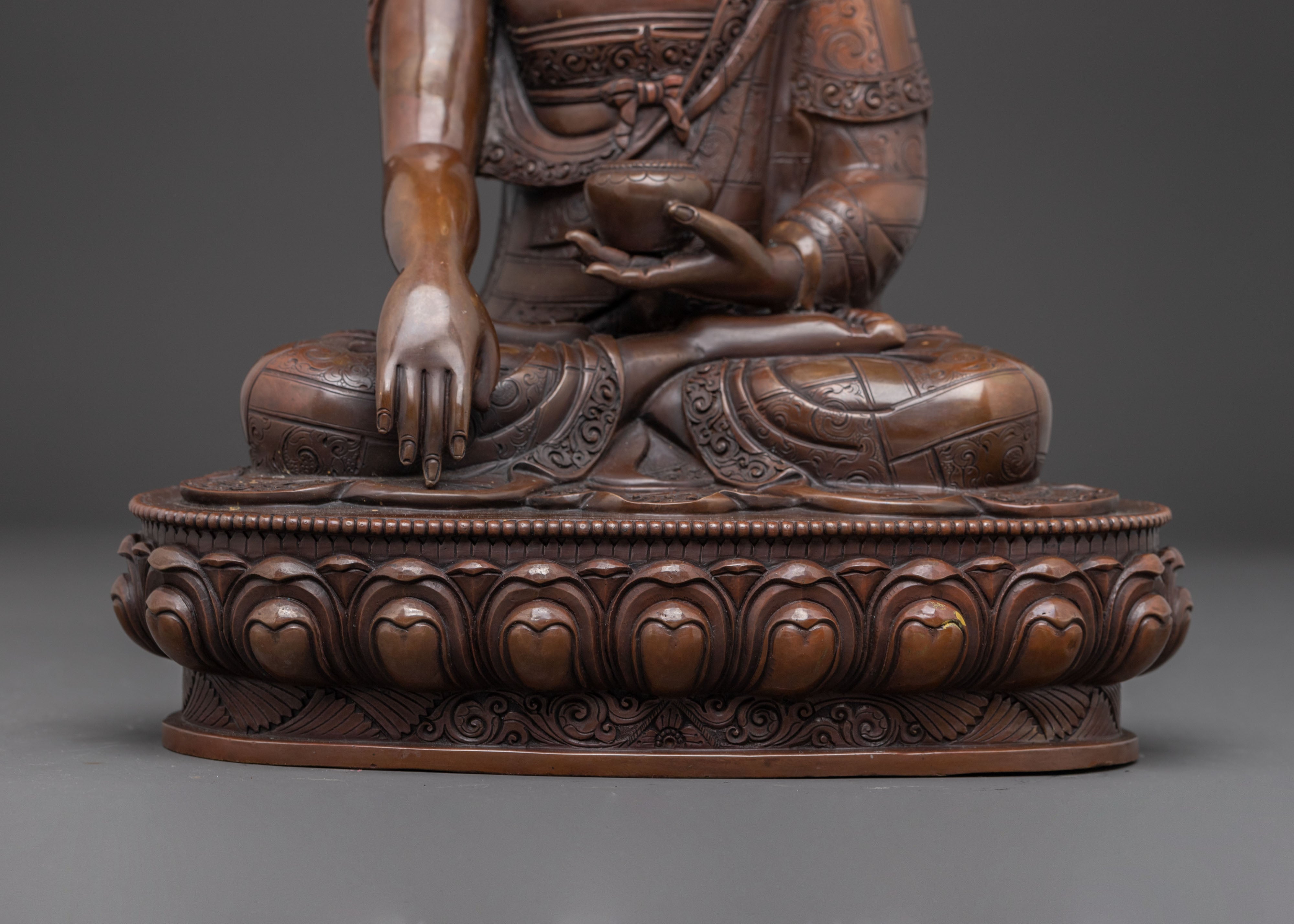 Handmade Tibetan Shakyamuni Buddha Statue | Enlightenment Symbol