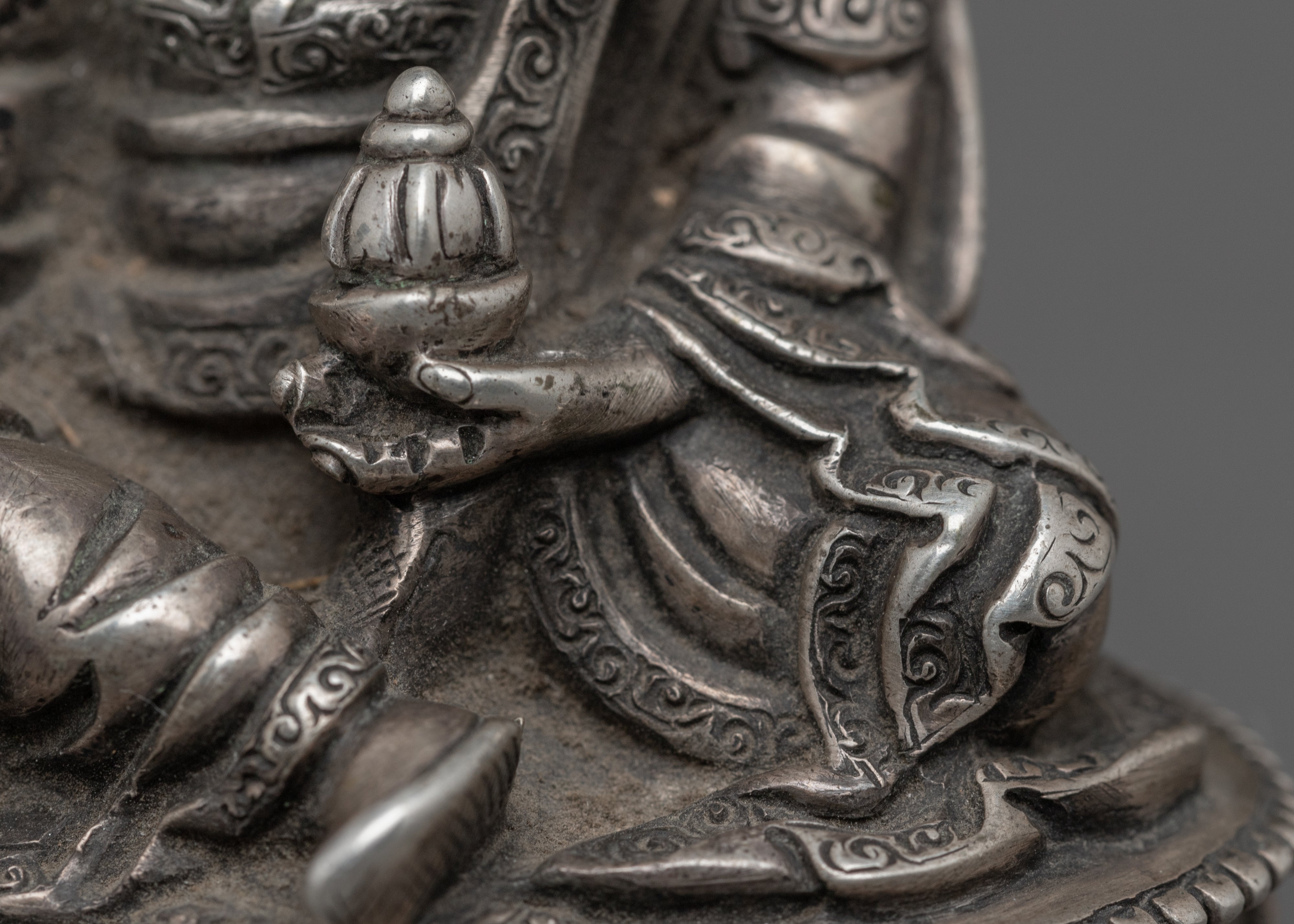 Silver Statue of Padmasambhava | Tantric Master