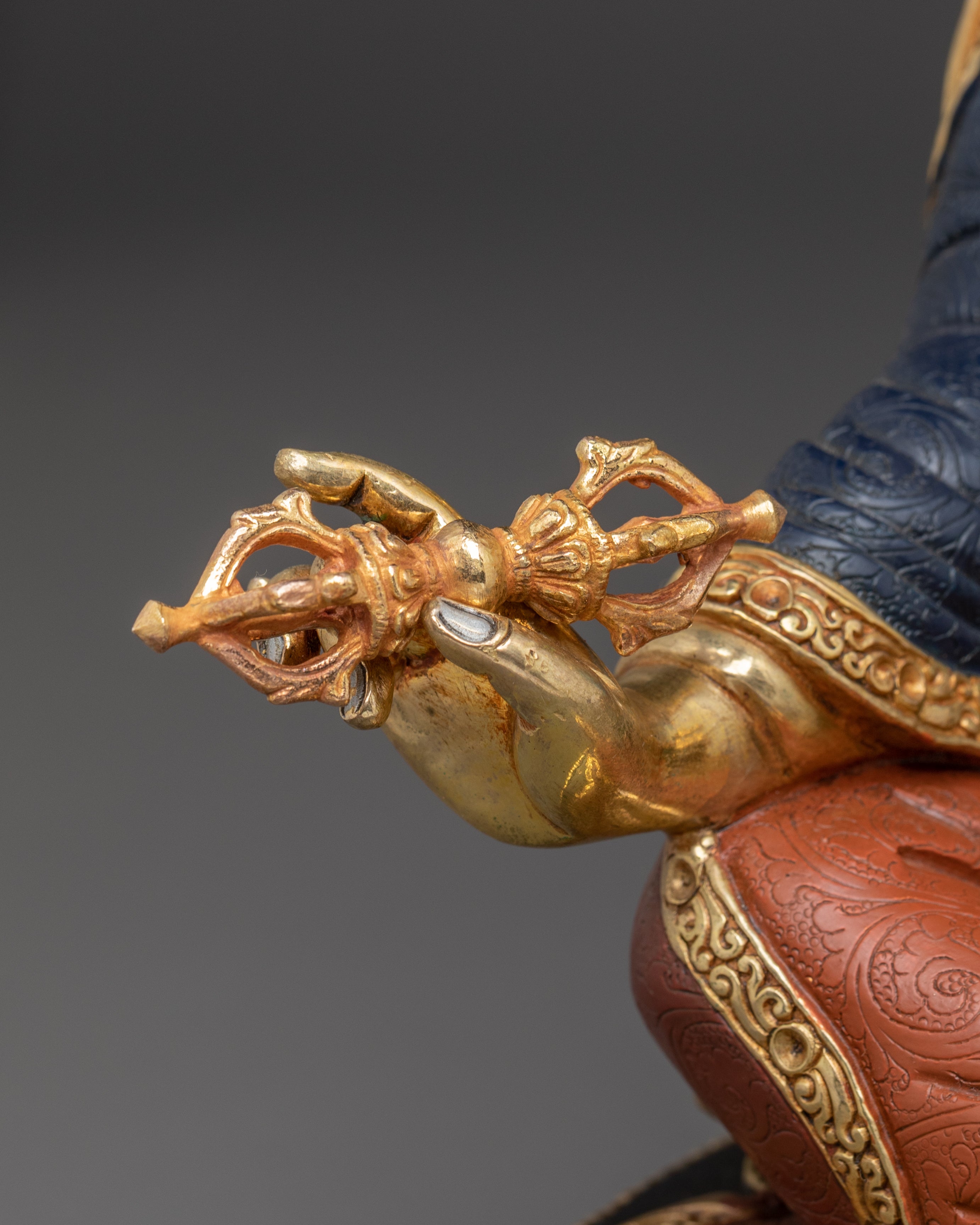 Handmade Sculpture of Guru Rinpoche, Lotus-Born Guru | Tantric Master
