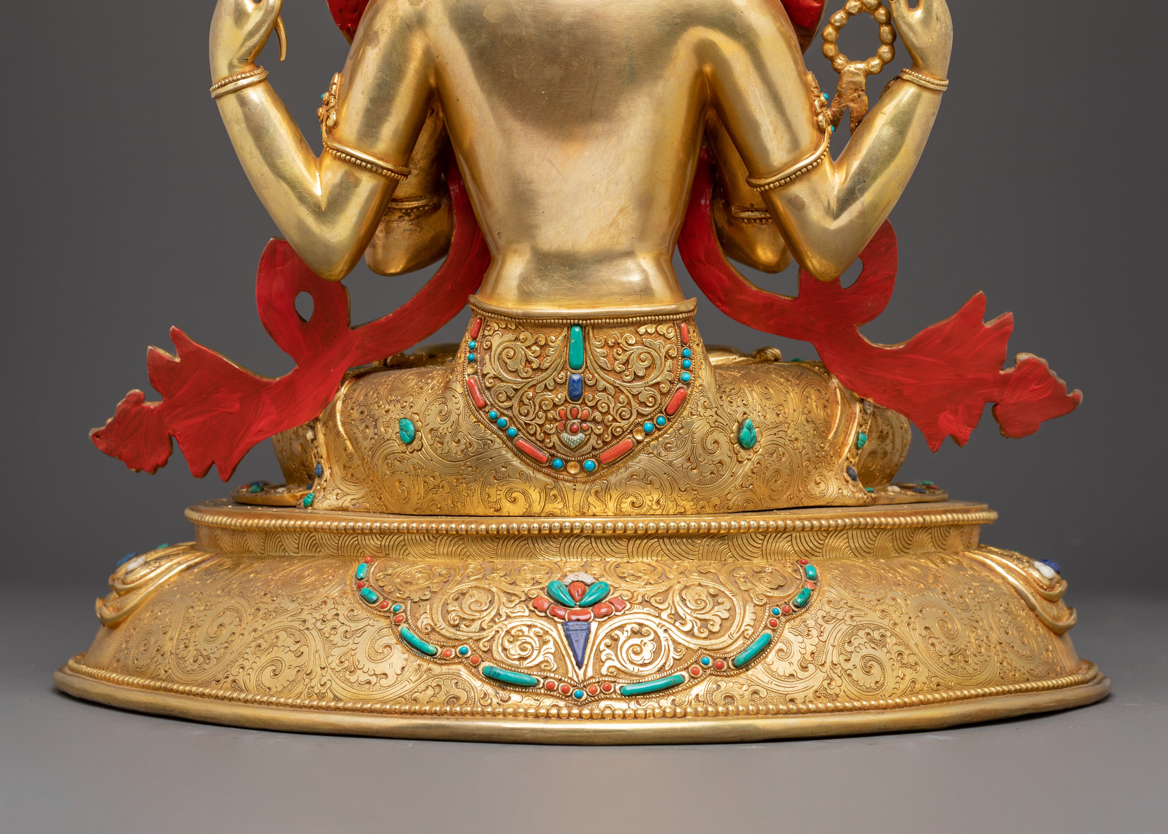 Handmade Copper Statue of Bodhisattva Chenrezig | Compassion Bodhisattva