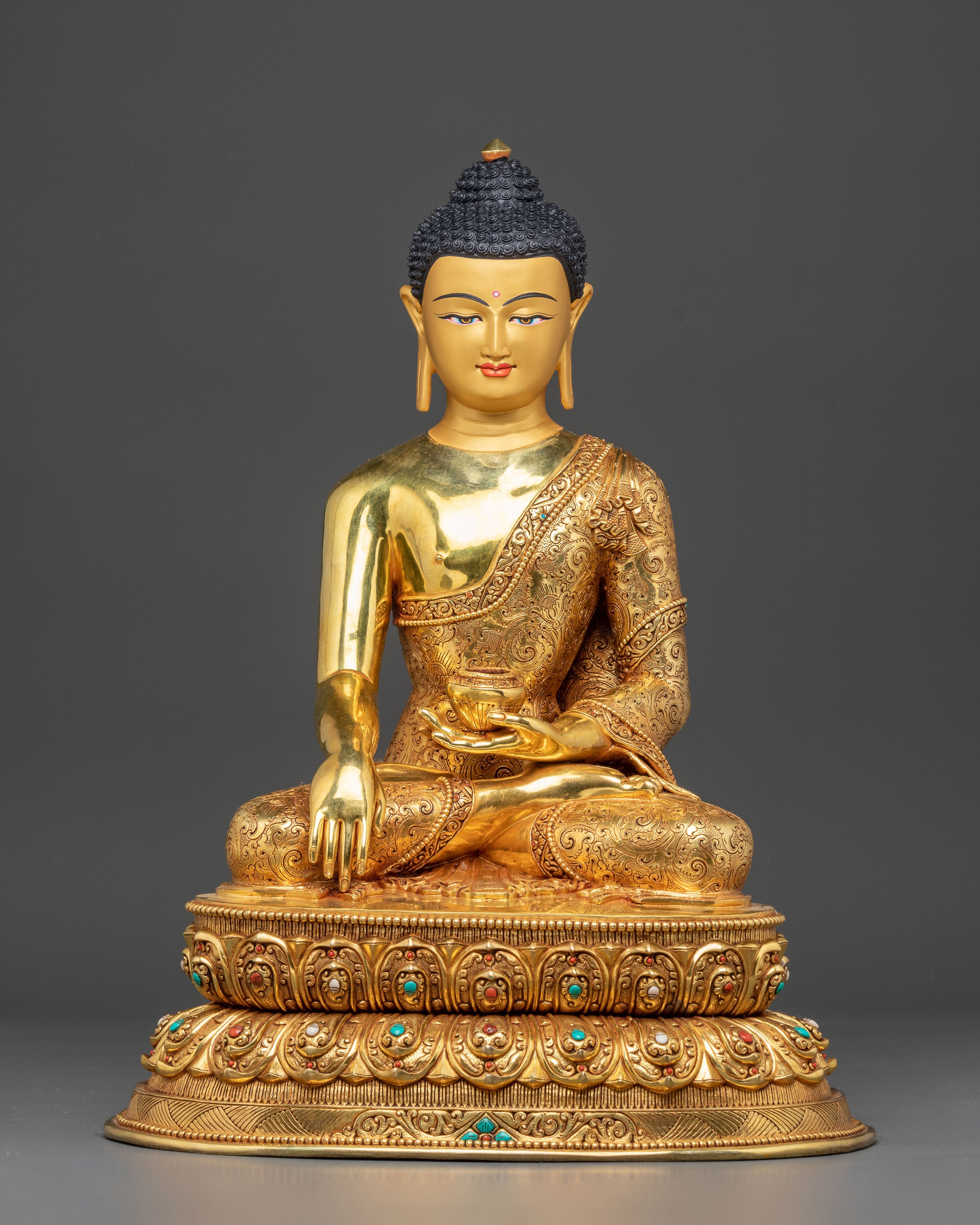 Himalayan Golden Shakyamuni Buddha Handmade Art | Historical Buddha