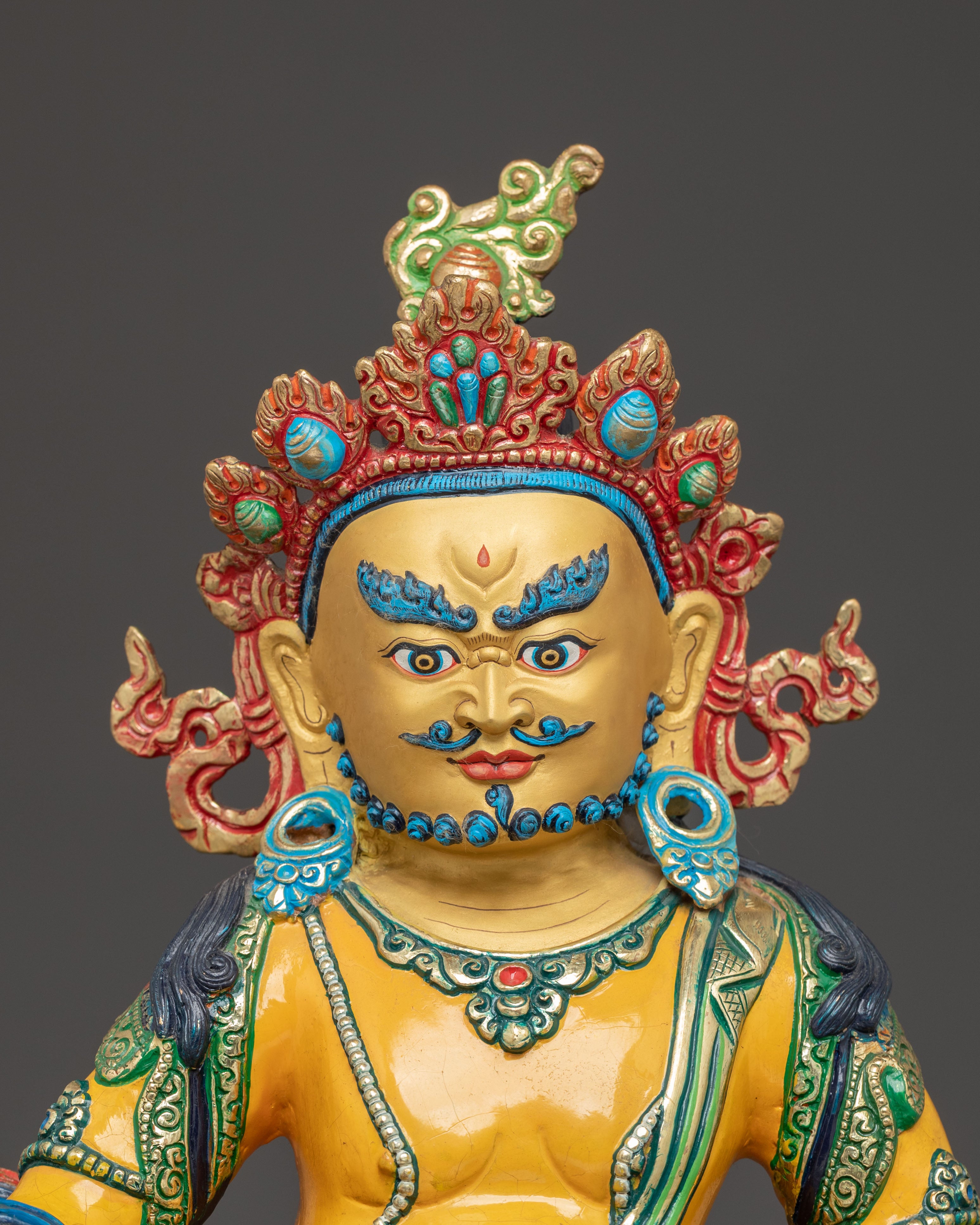 Copper Statue of Wealth Icon Dzambhala | Abundance and Prosperity