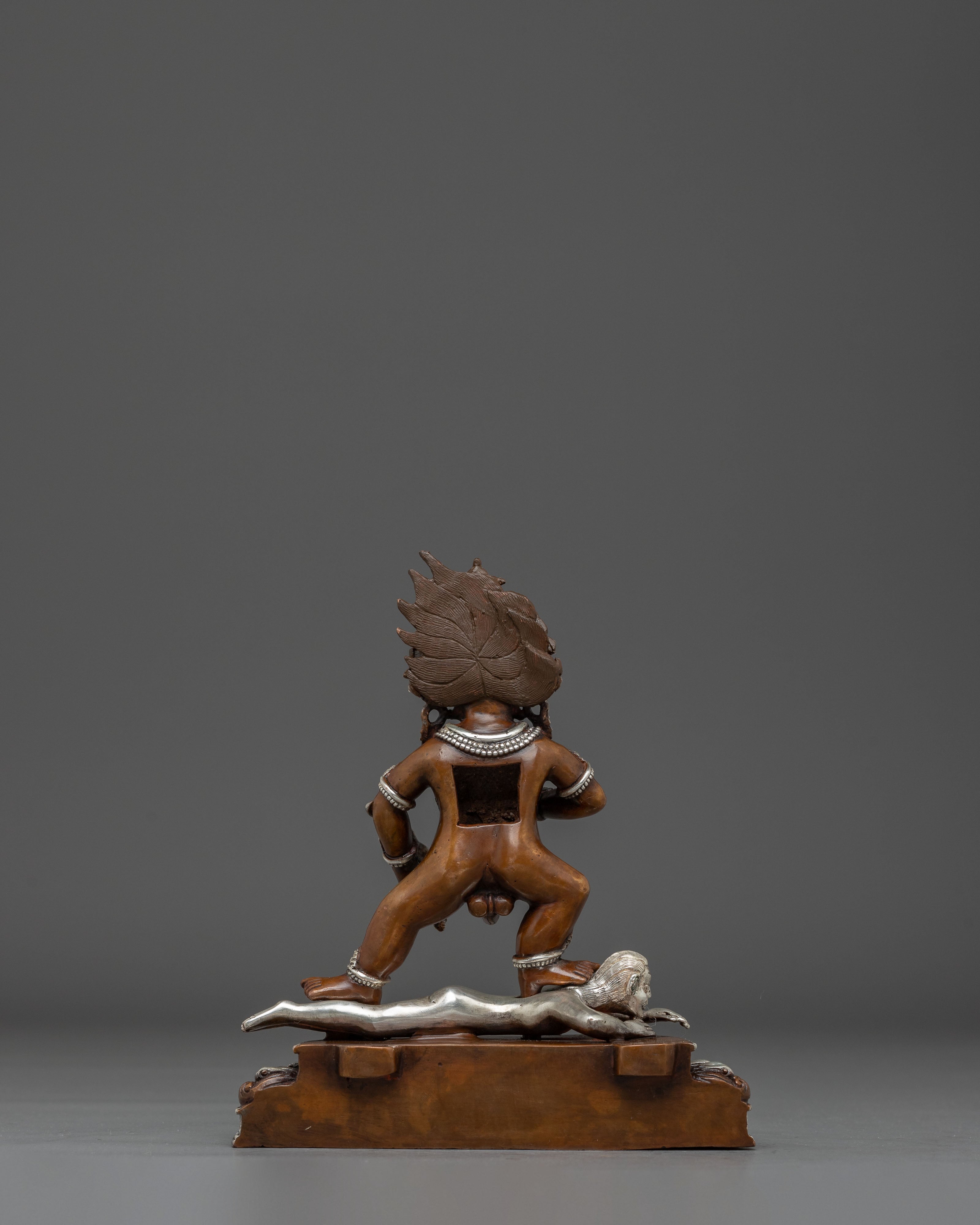 Handcrafted Wealth Icon Black Dzambhala Statue | Guardian of Fortune