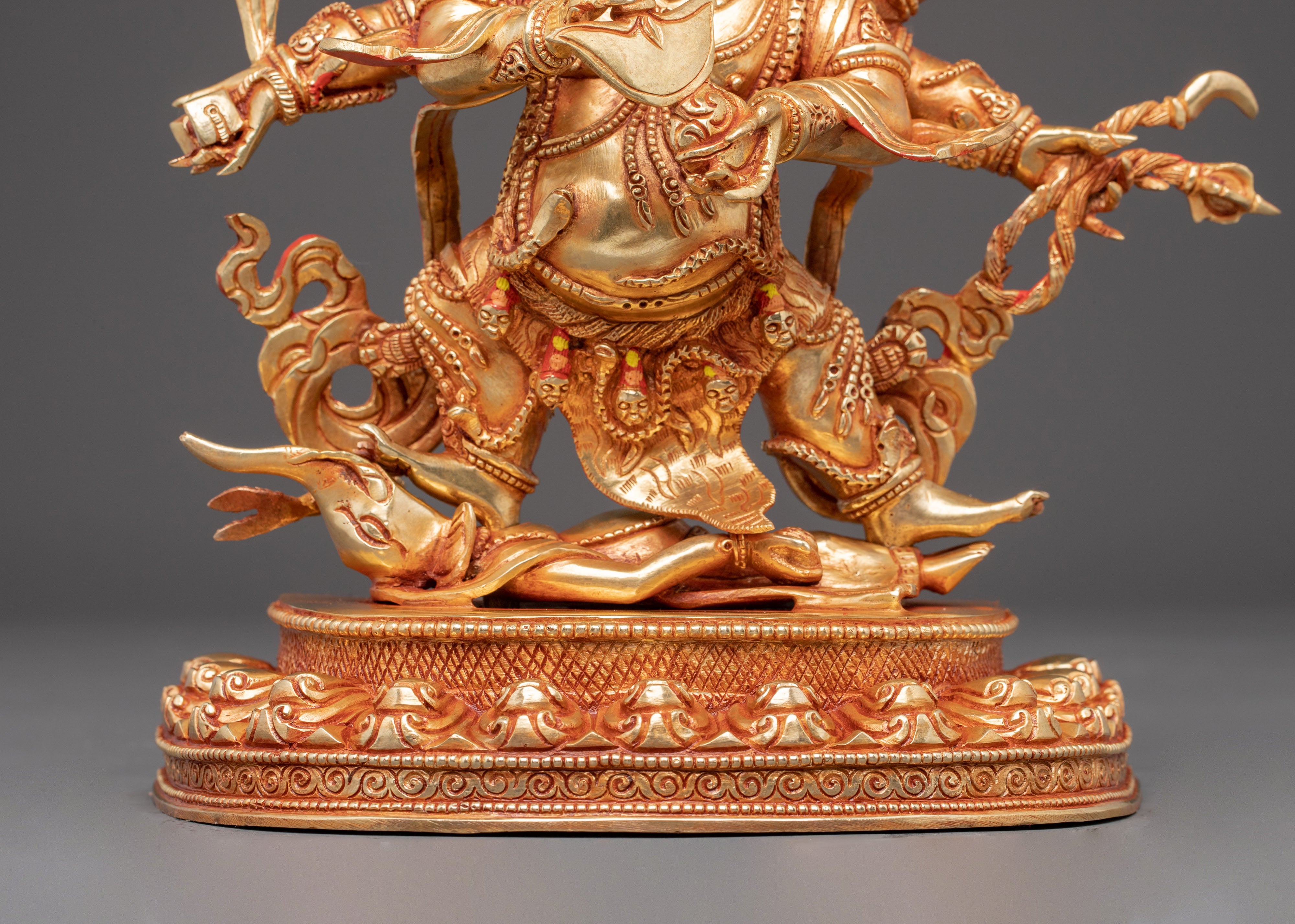 Six Armed Mahakala Protector Statue | Wrathful Deity
