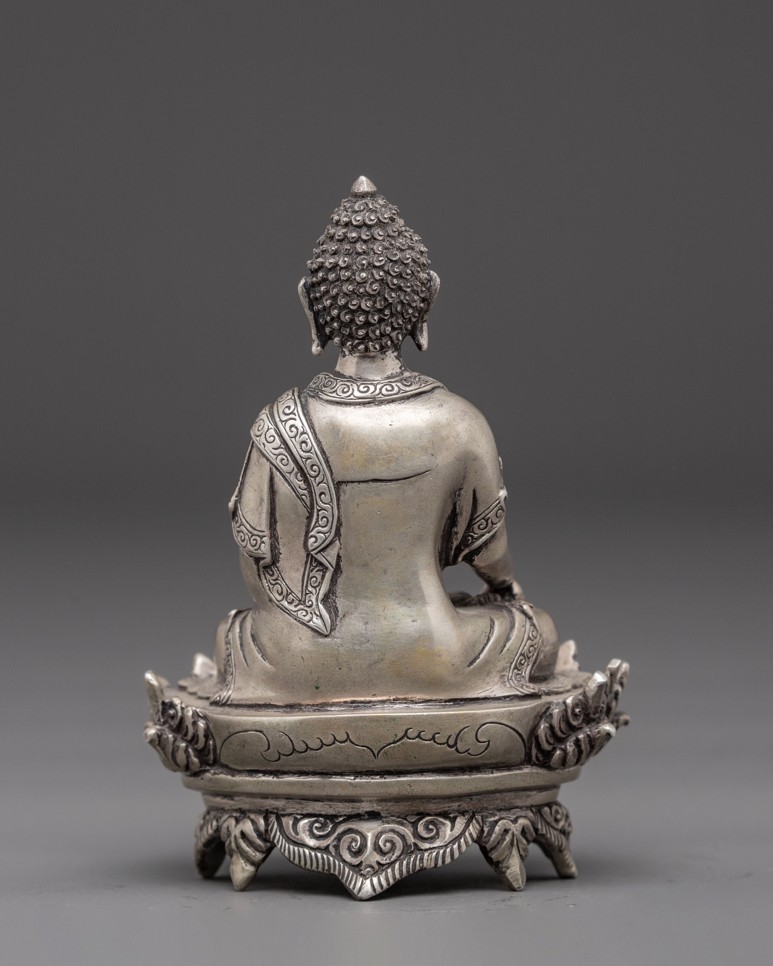Silver Statue of Buddha Shakyamuni | Historical Buddha