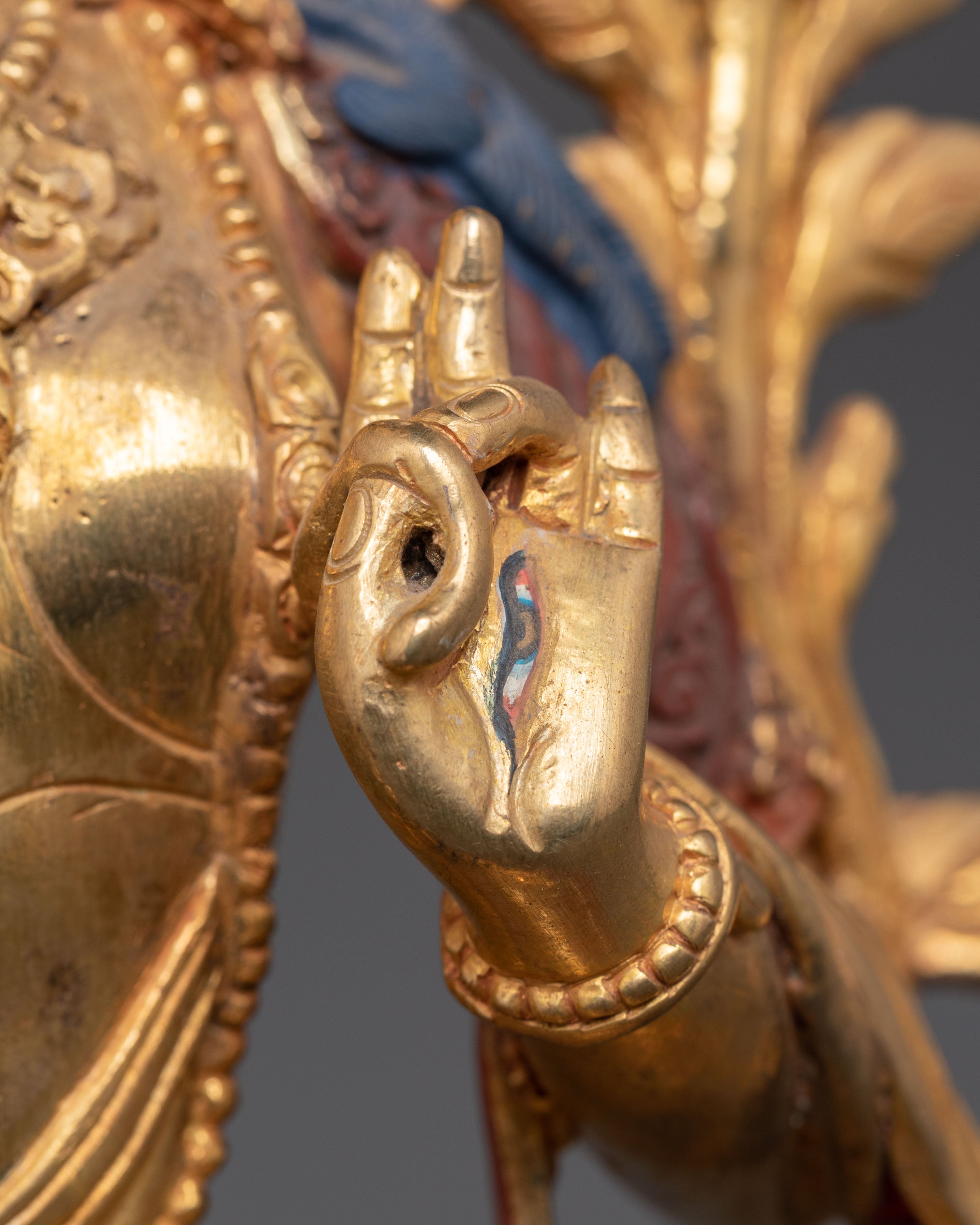 Seven-Eyed Healing Goddess White Tara Artwork | Traditional Himalayan Art