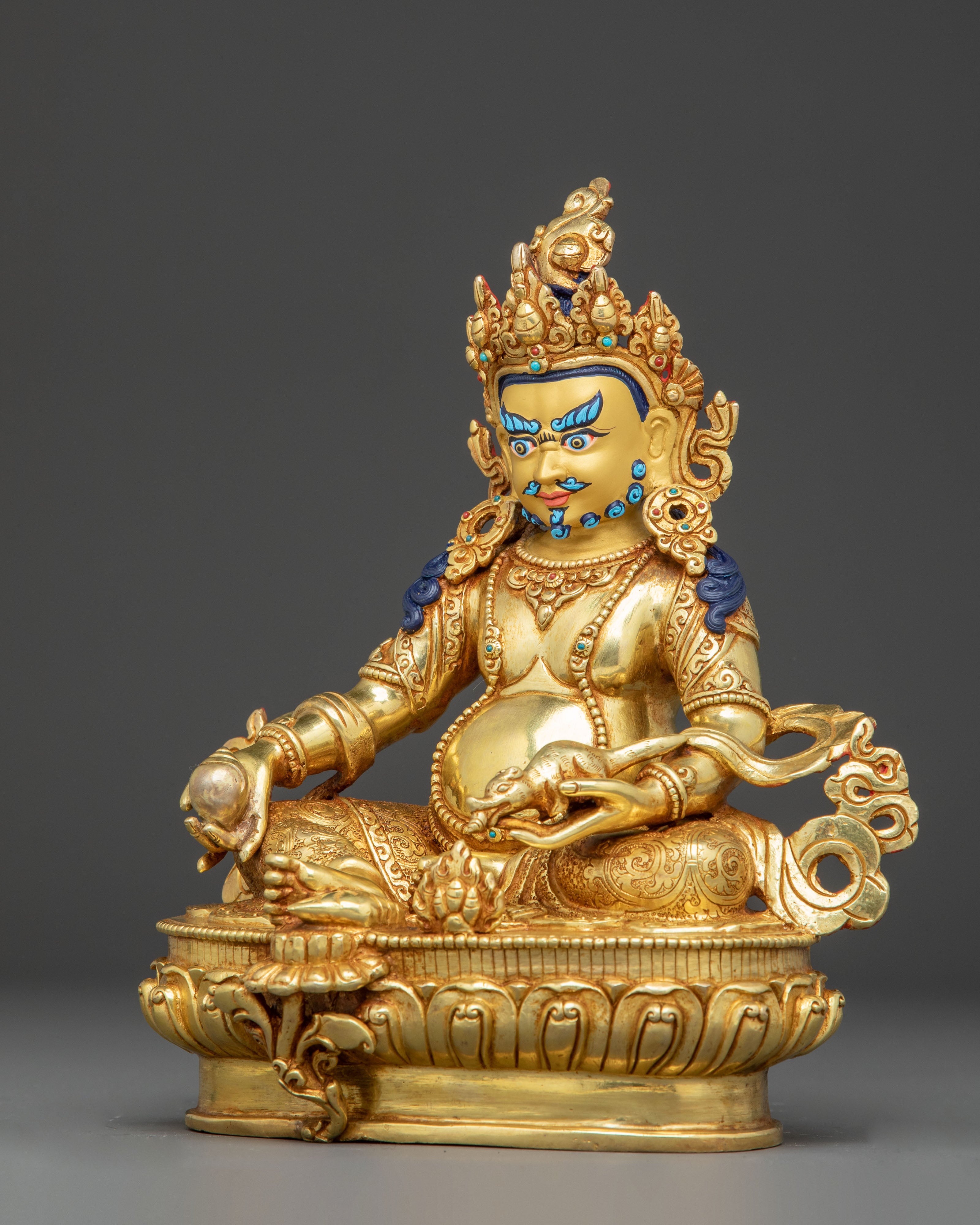 Sculpture of Dzambhala: Buddhist Wealth Icon | Home Altar Decor