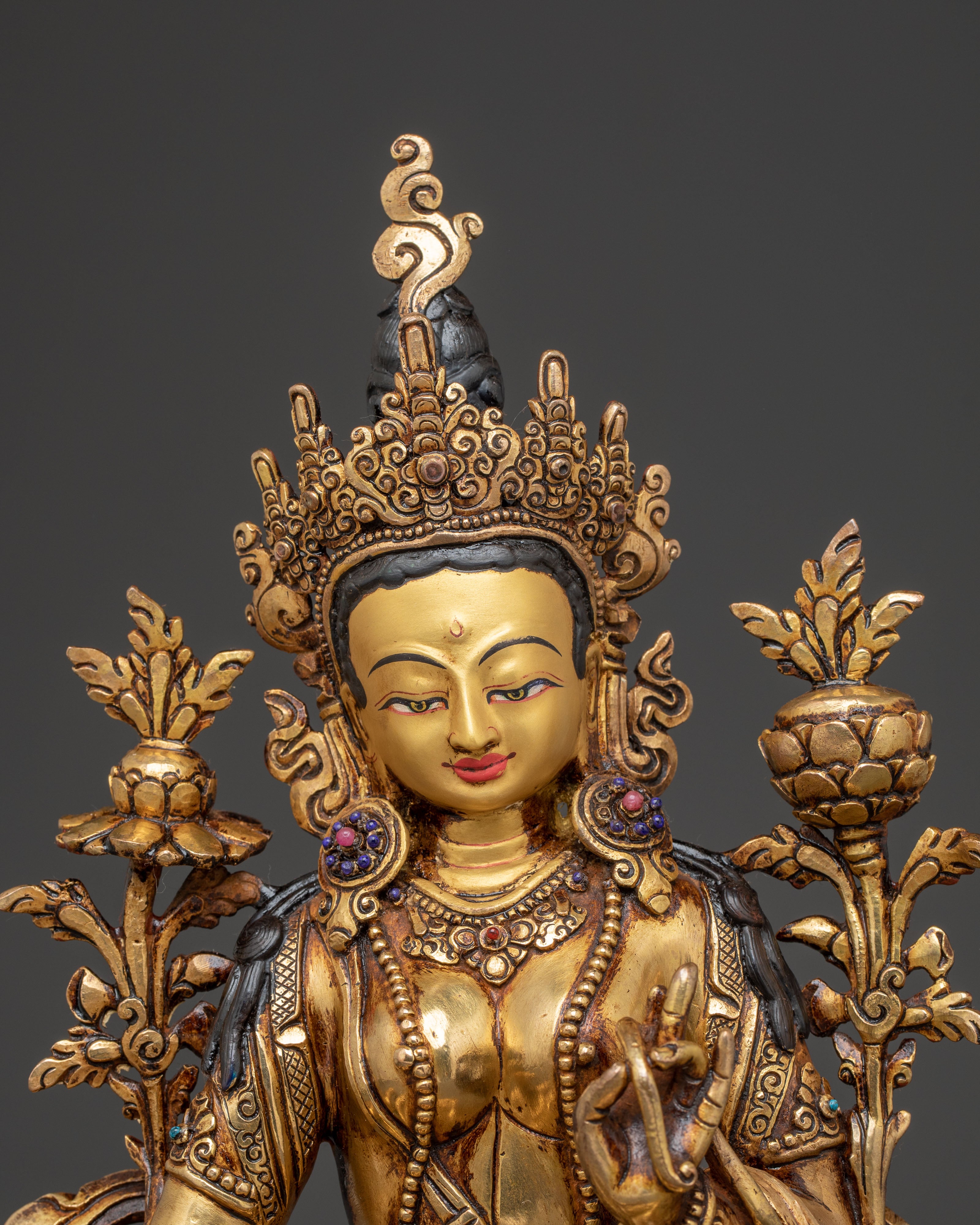 Peaceful Mother Green Tara Statue | Divine Feminine Icon