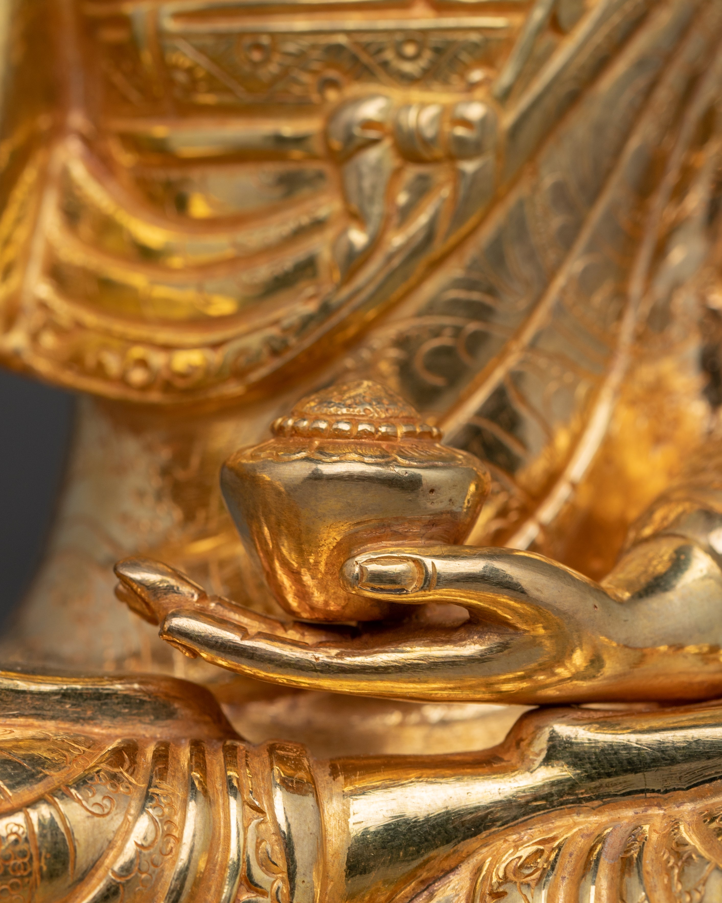 Handmade Tibetan Golden Shakyamuni Buddha Copper Art