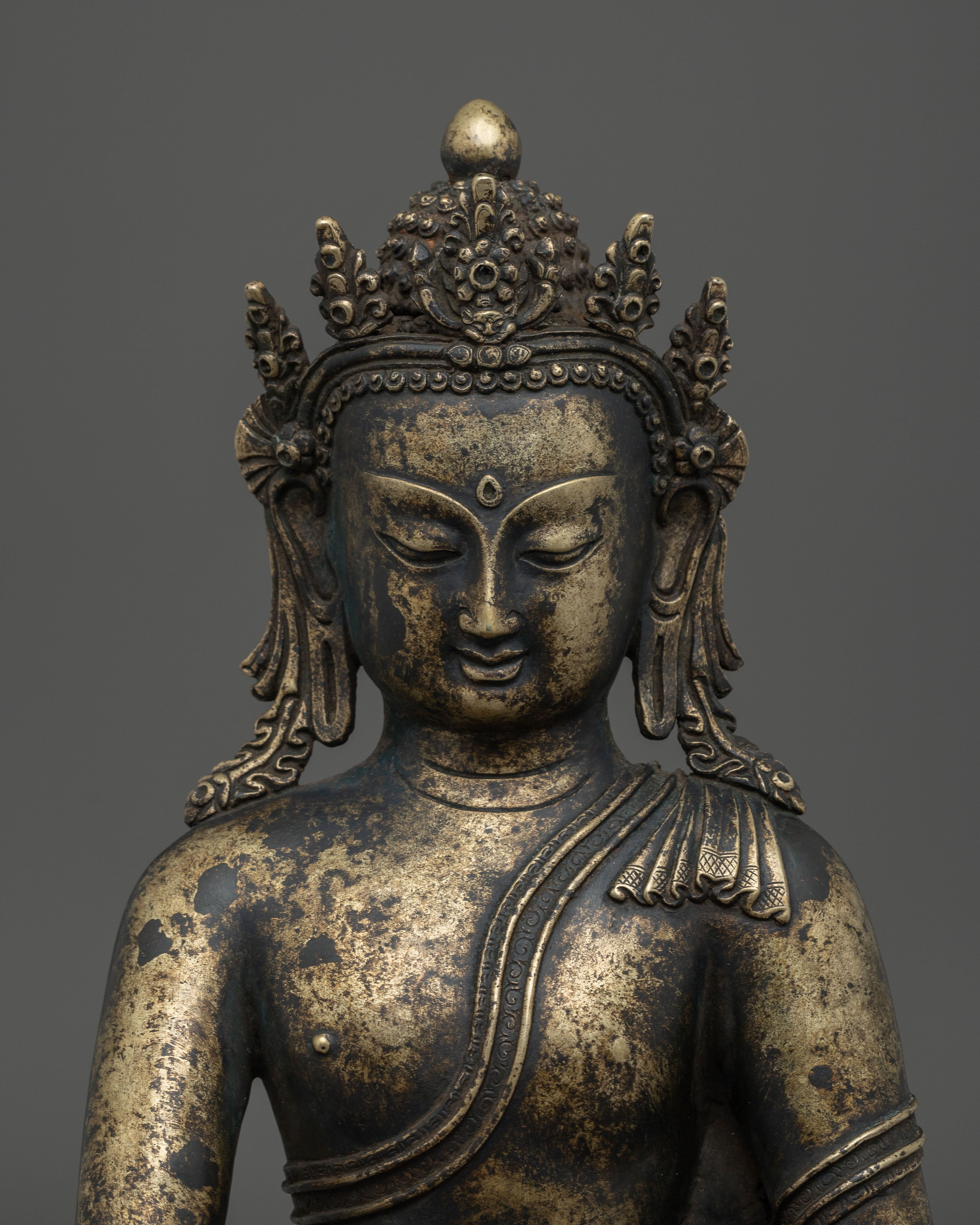 Handmade Statue of Seated Shakyamuni Buddha | Historical Buddha
