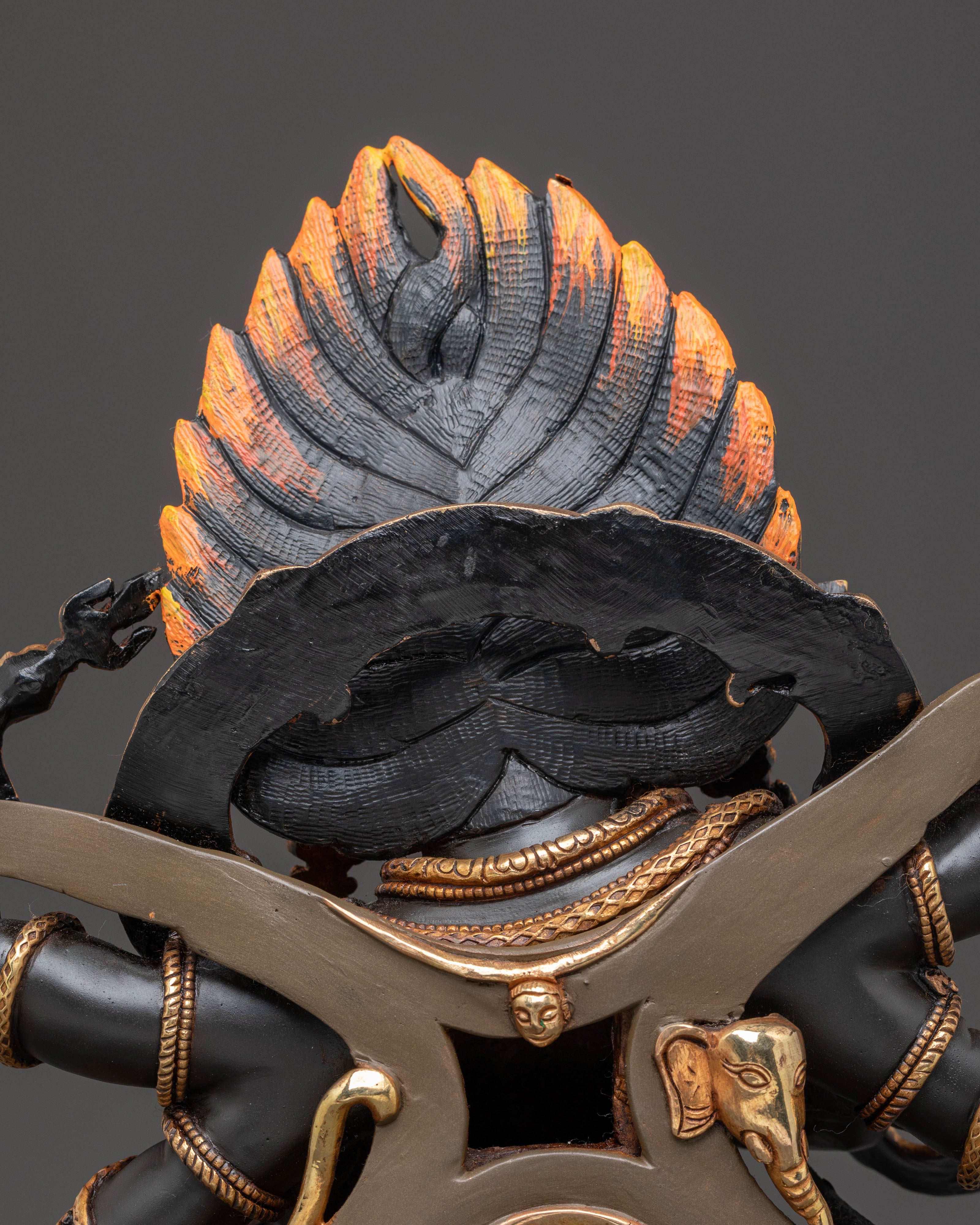 Majestic Statue of 6 Armed Mahakala | Fierce Dharma Protector