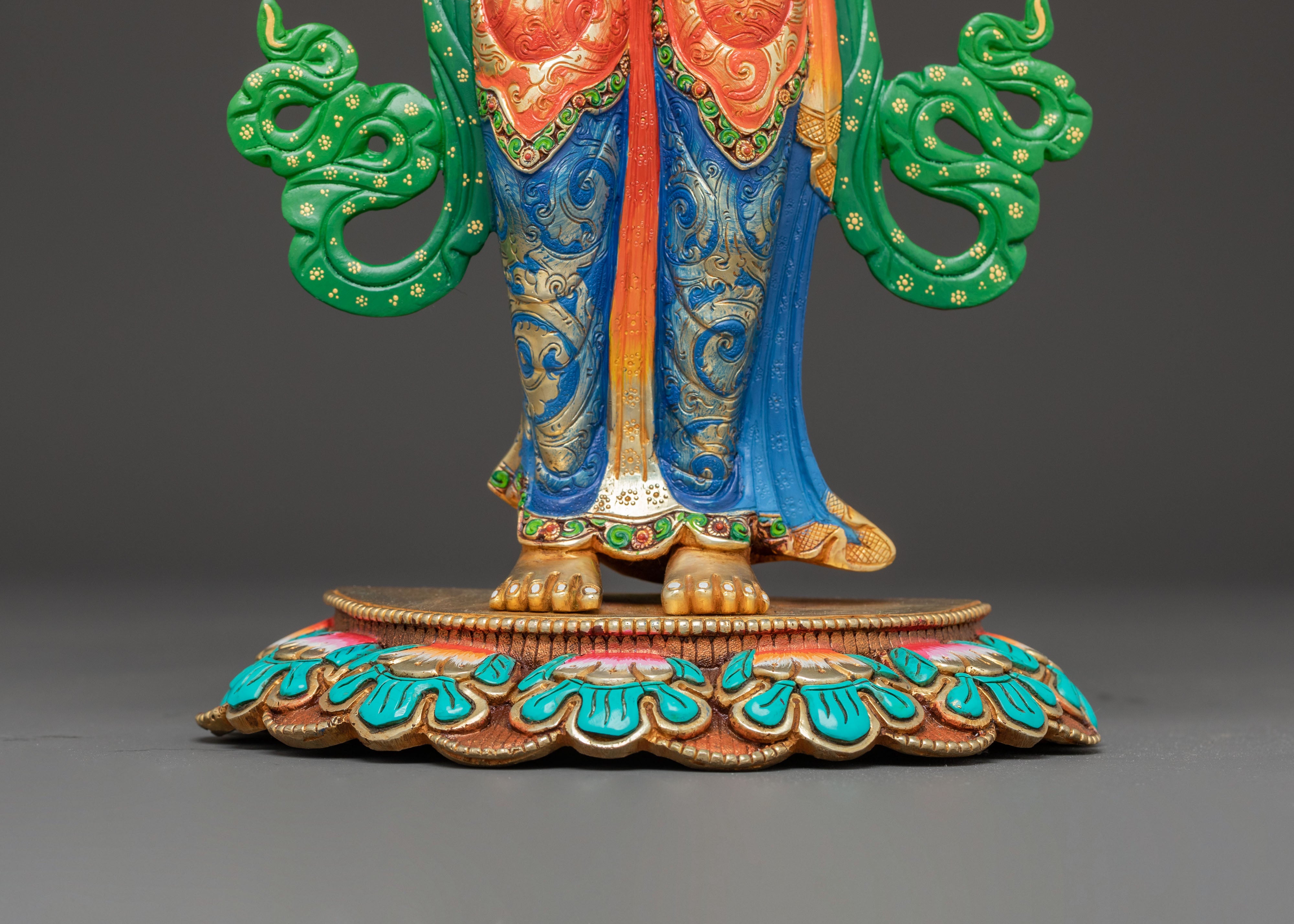 Handmade Padmasambhava Statue With Consorts