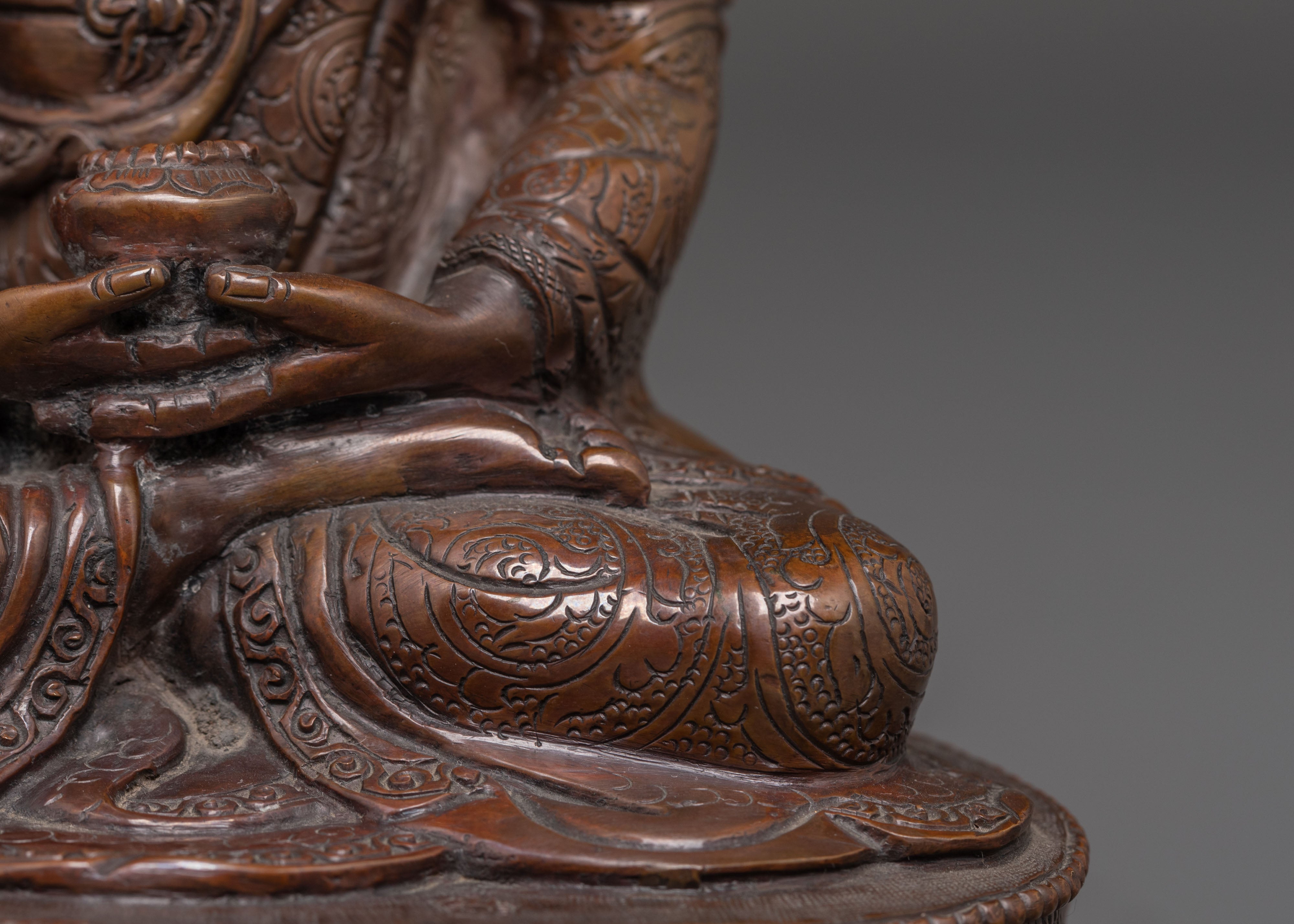 Handmade Peaceful Statue of Buddha Amitabha | Buddha of Infinite Light
