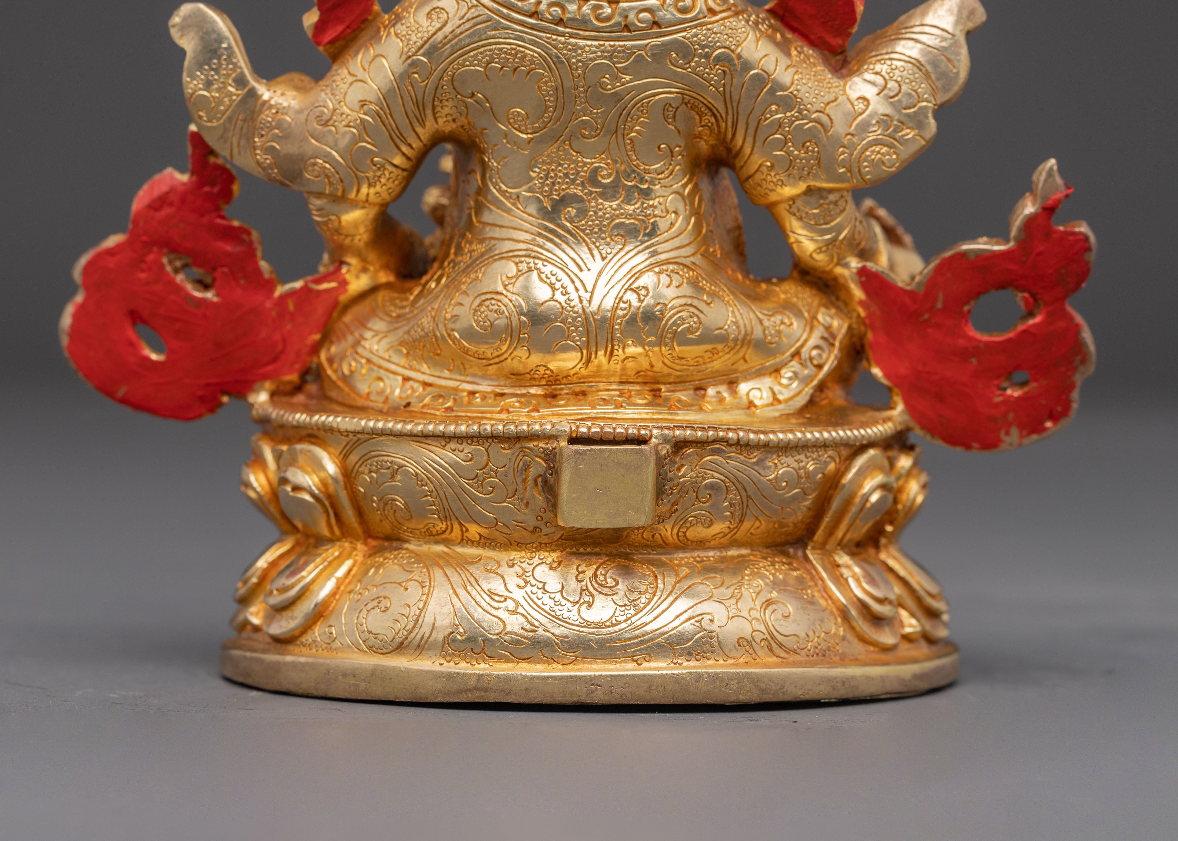 Golden Statue of Shanglon Dorje Dudul | Special Protector of the Tibetan Medical Tradition