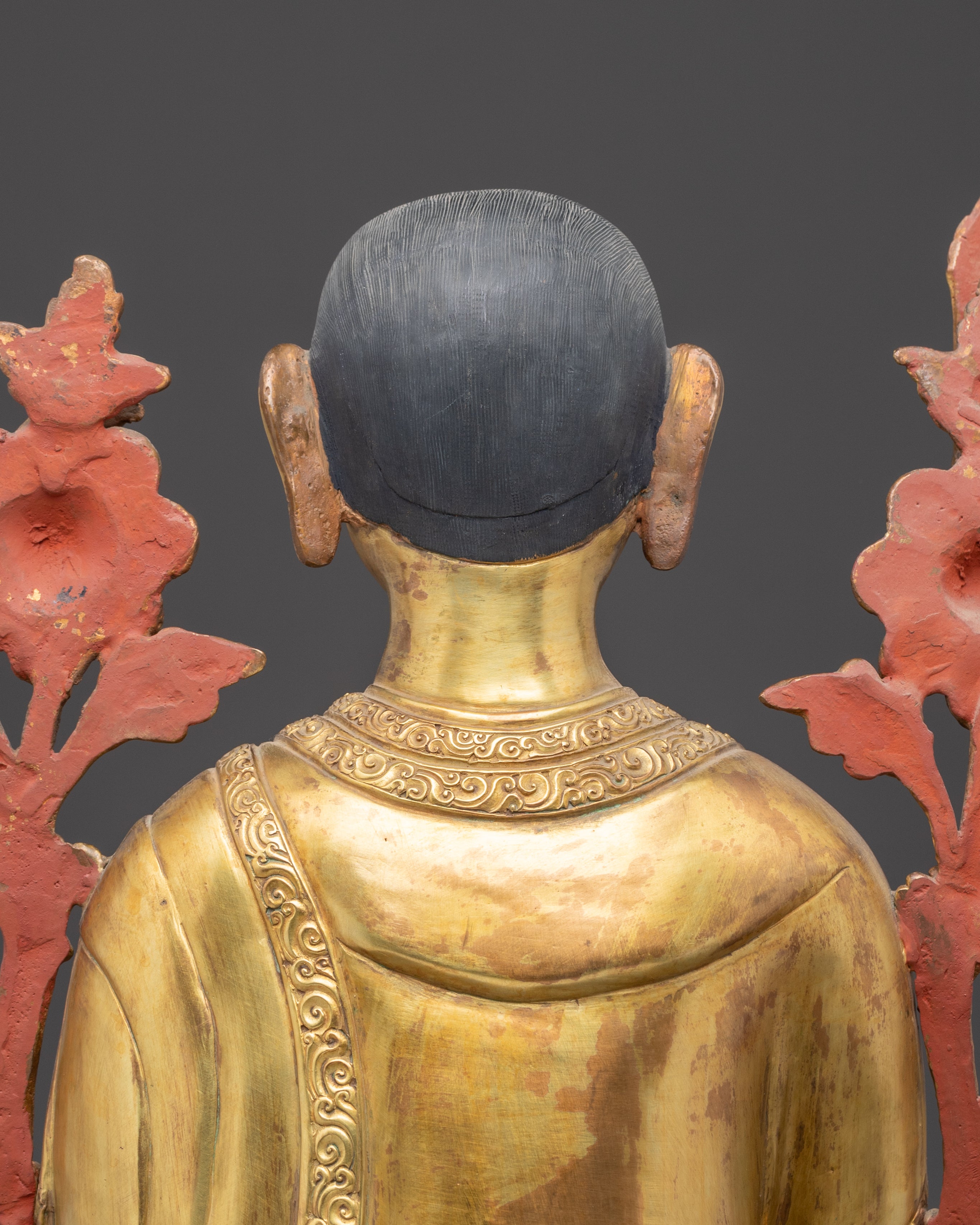 Traditional Statue of Tshongkhapa and His Disciples | Tibetan Master and Followers