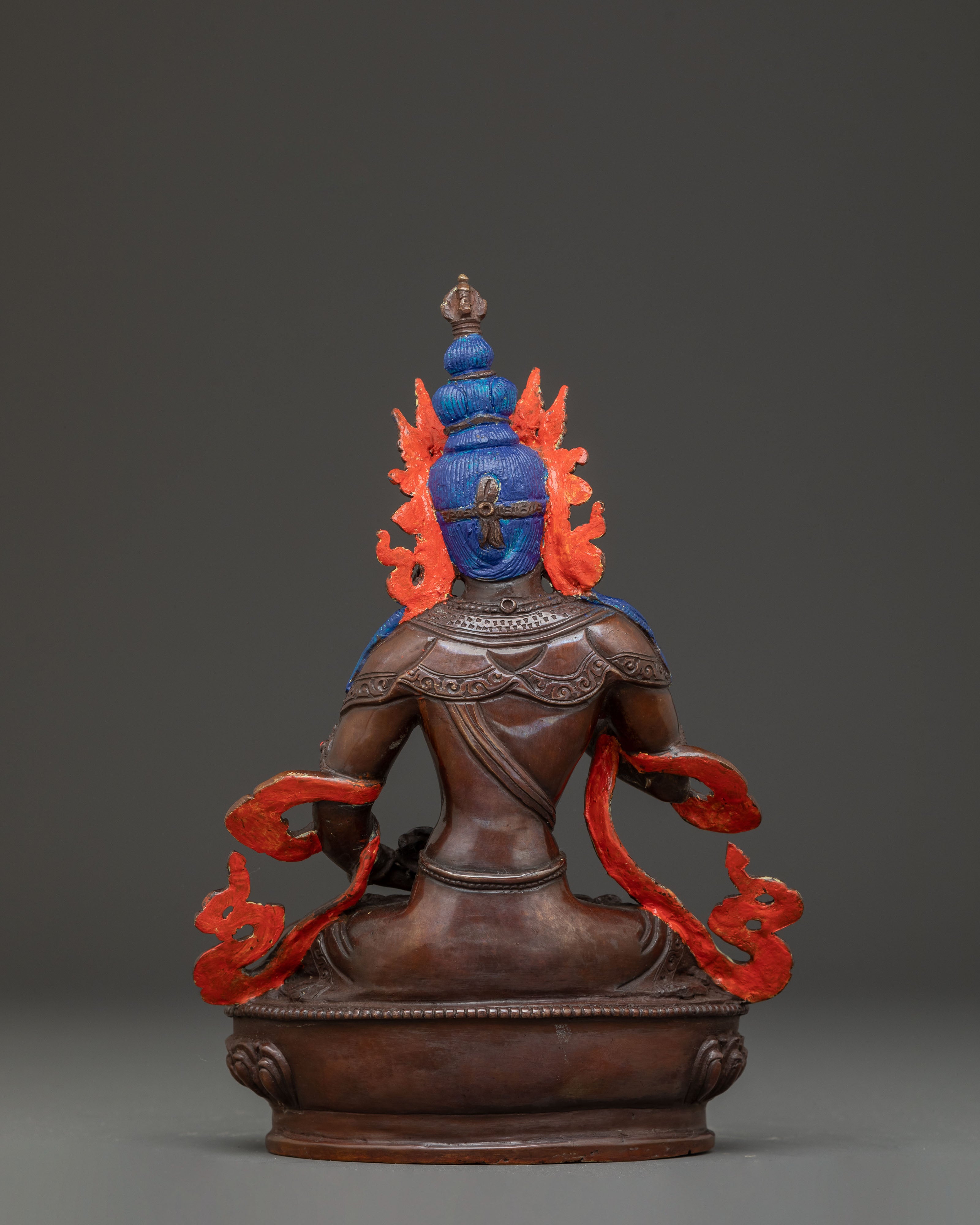 Handmade Oxidized Copper Statue of Vajrasattva | Tantric Purification Deity