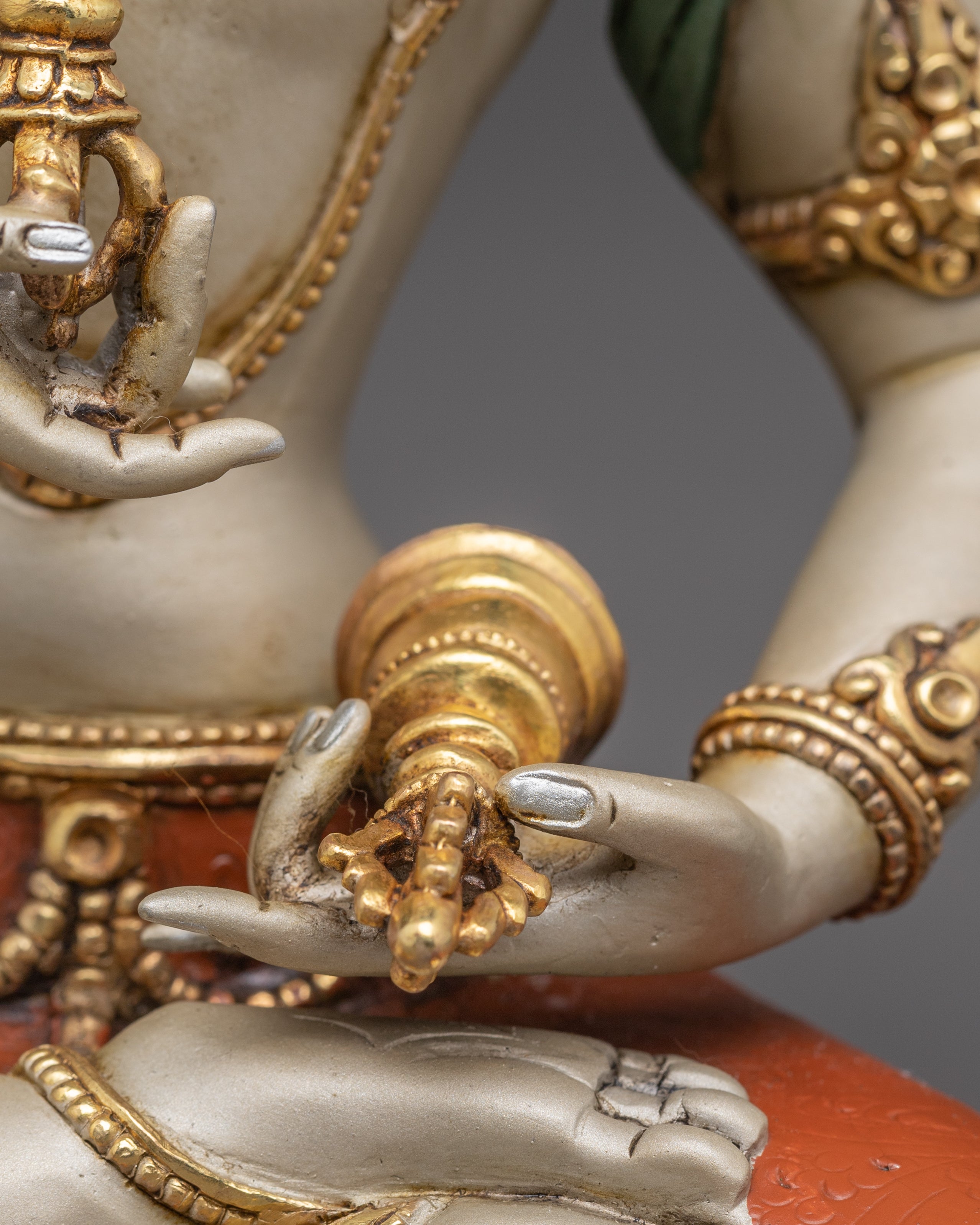 Handcrafted Golden Art of Dorje Sempa Purification Deity | Buddhist Altar Statue