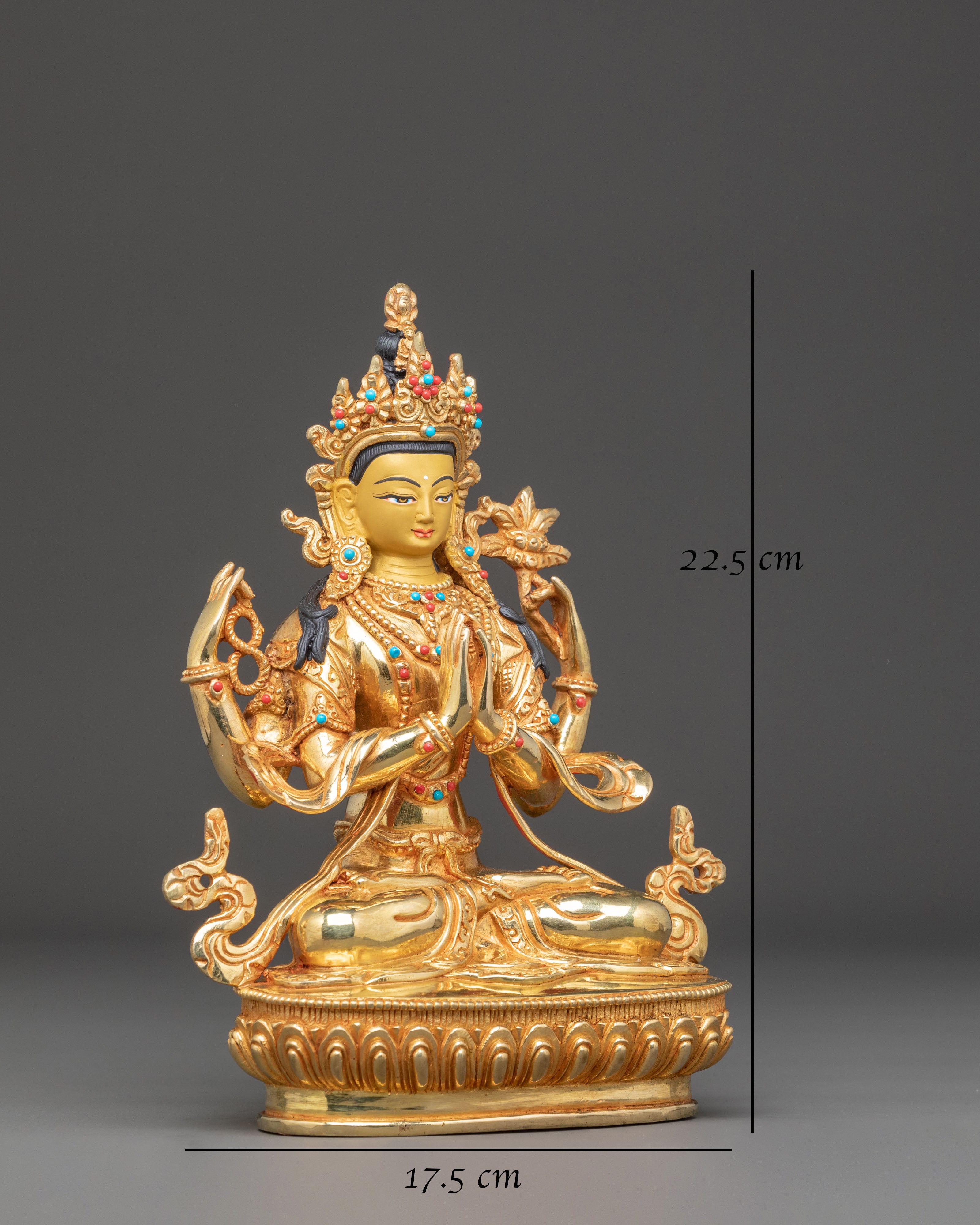 Handcrafted Bodhisattva Chenrezig Sculpture