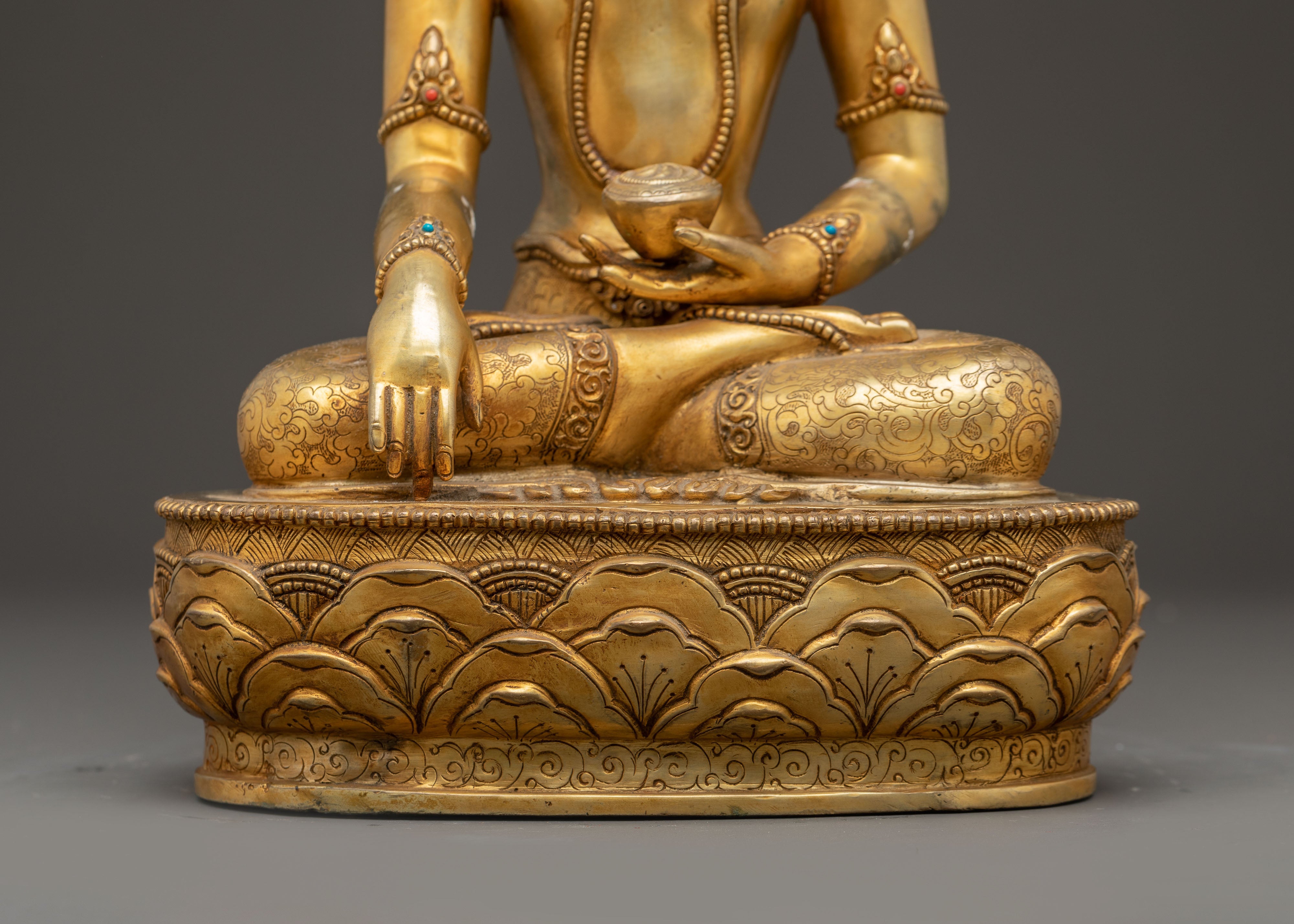 Gold Gilded Copper Shakyamuni Buddha Art | Perfect for Meditation