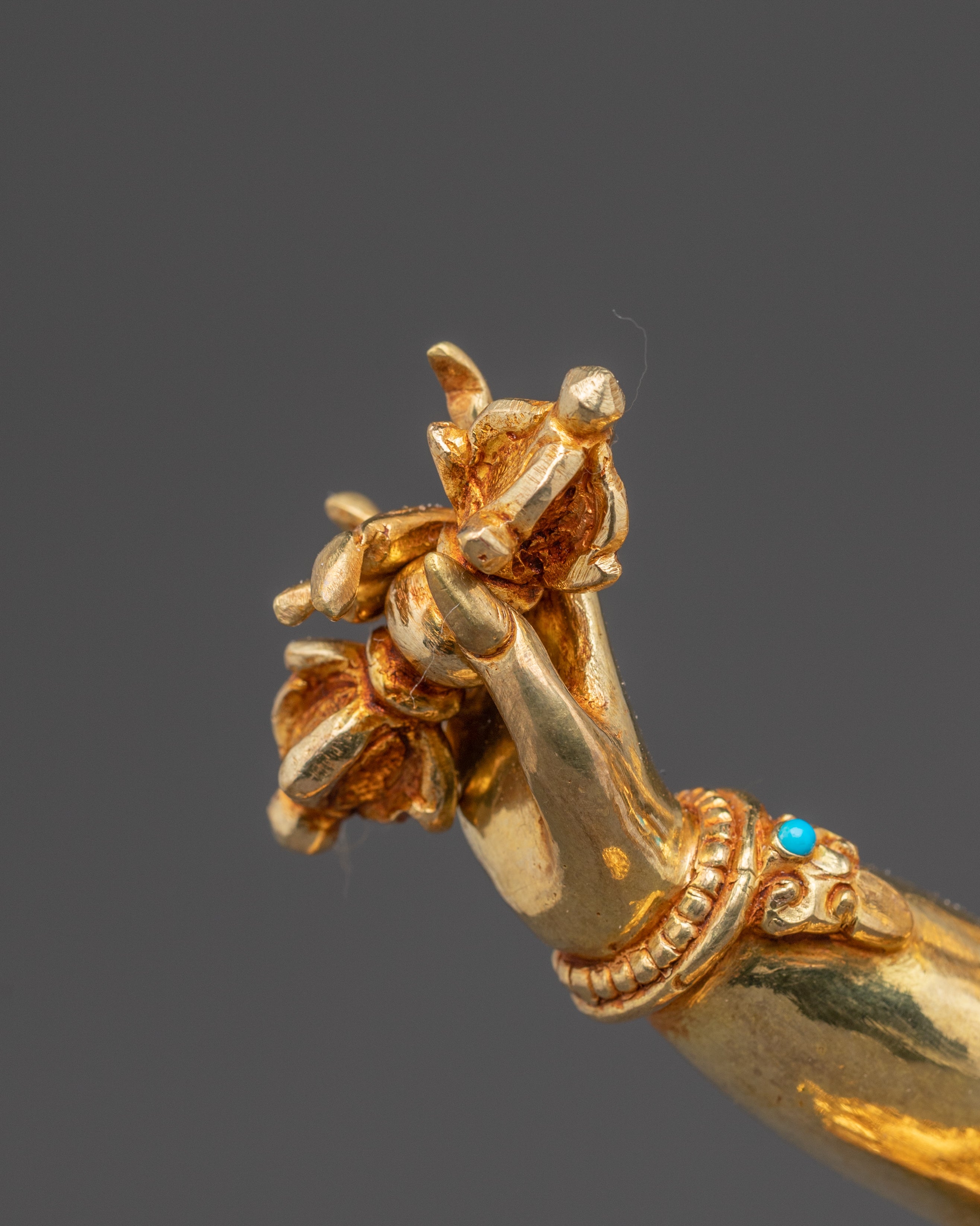 Handcrafted Wrathful Bodhisattva Vajrapani Copper Statue