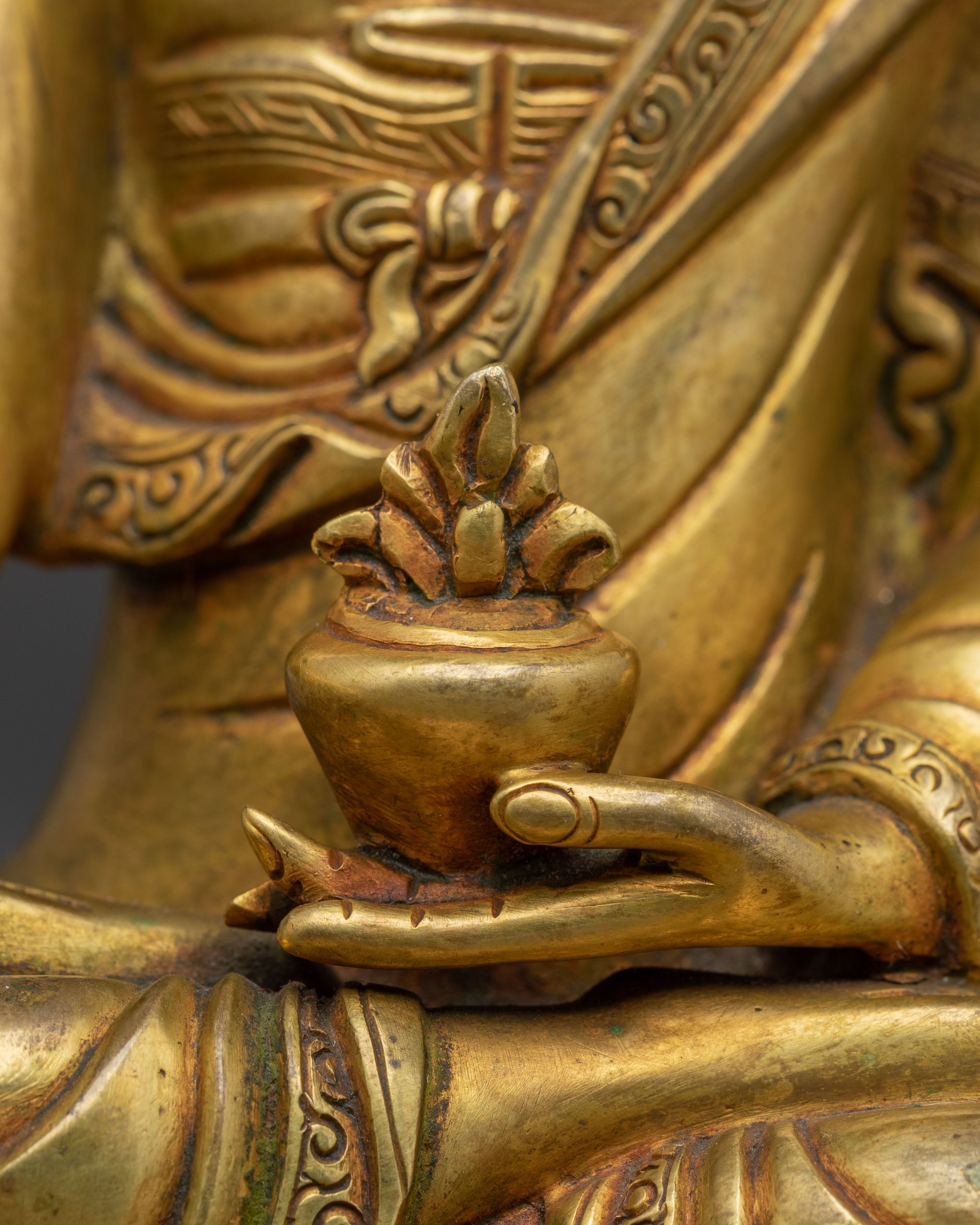 Handcrafted Medicine Buddha Figurine, The Healing Master | Sacred Sculpture