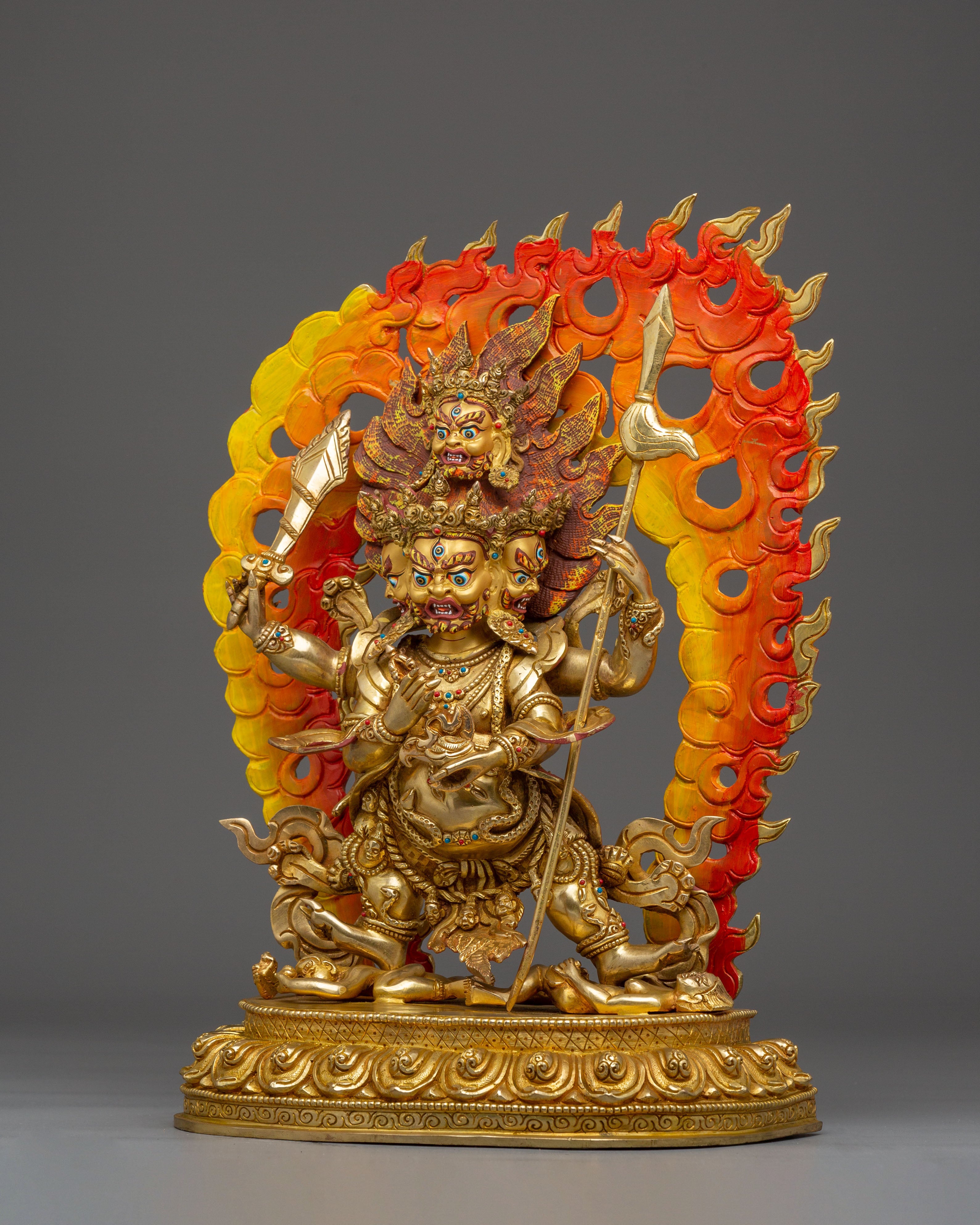 Handmade Wrathful Protector Deity Mahakala | Symbol of Strength