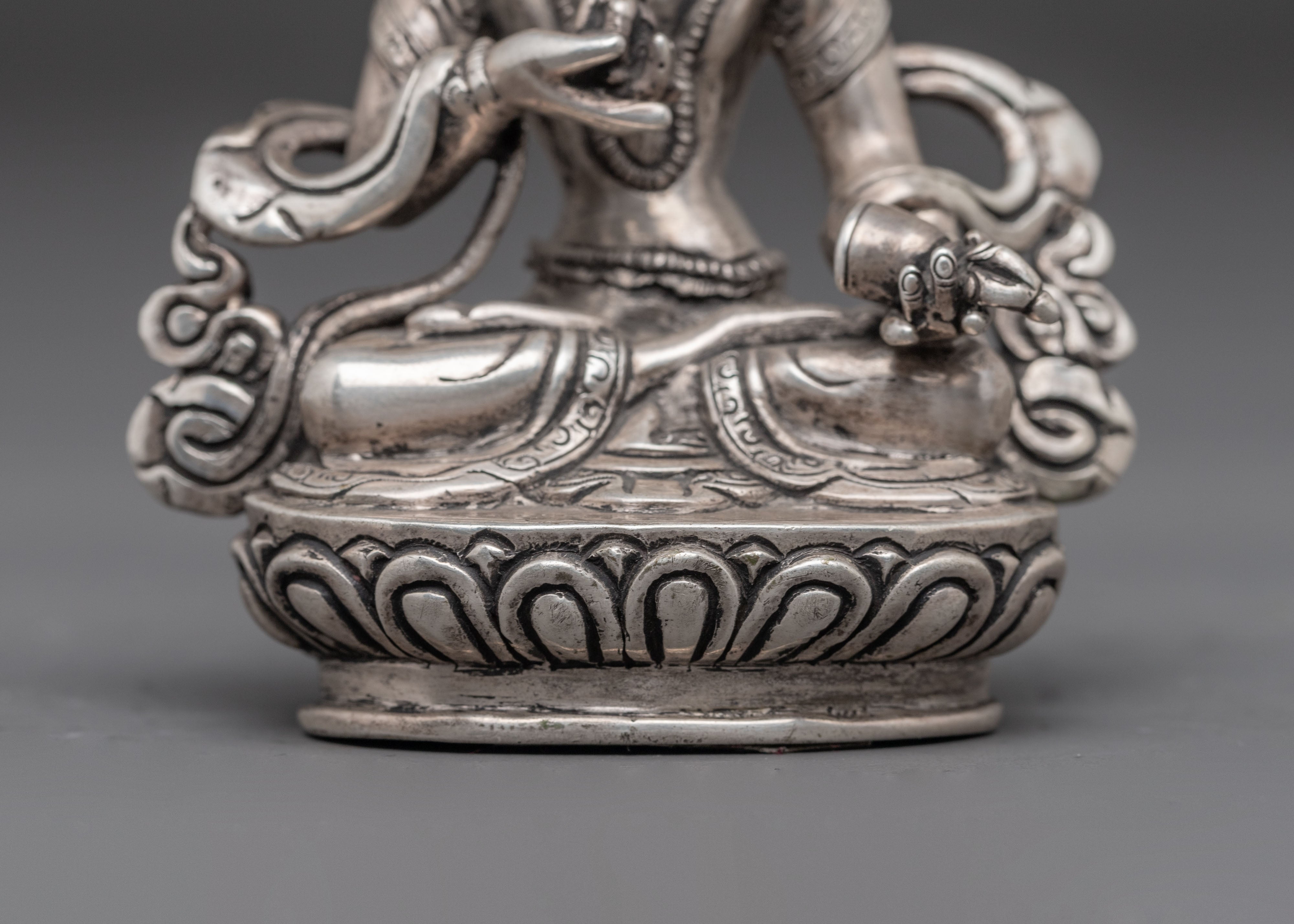 Silver Statue of Vajrasattva | Meditation Altar Piece