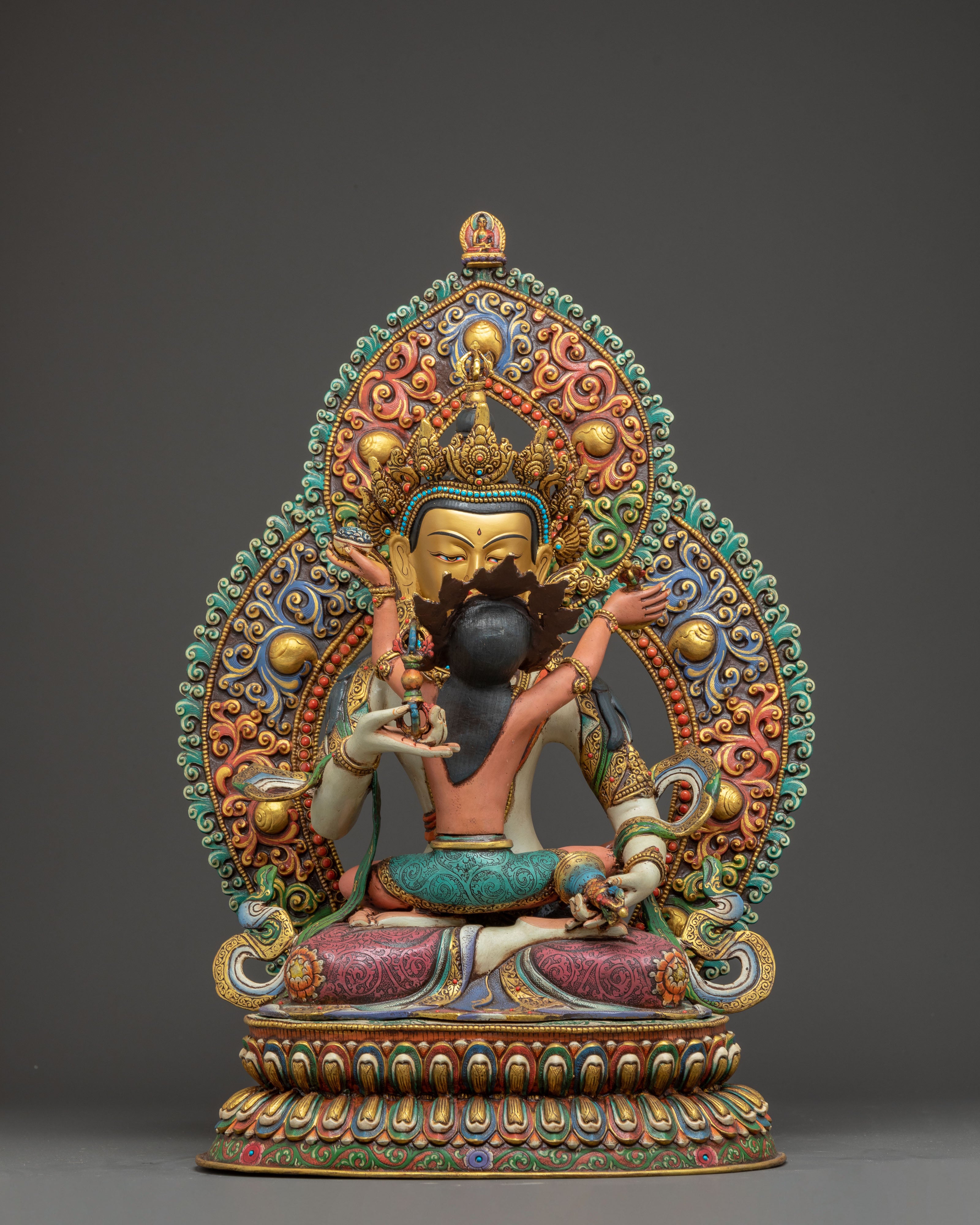 Handmade Golden Art of Vajrasattva Embodiment of Purification | Tantric Deity