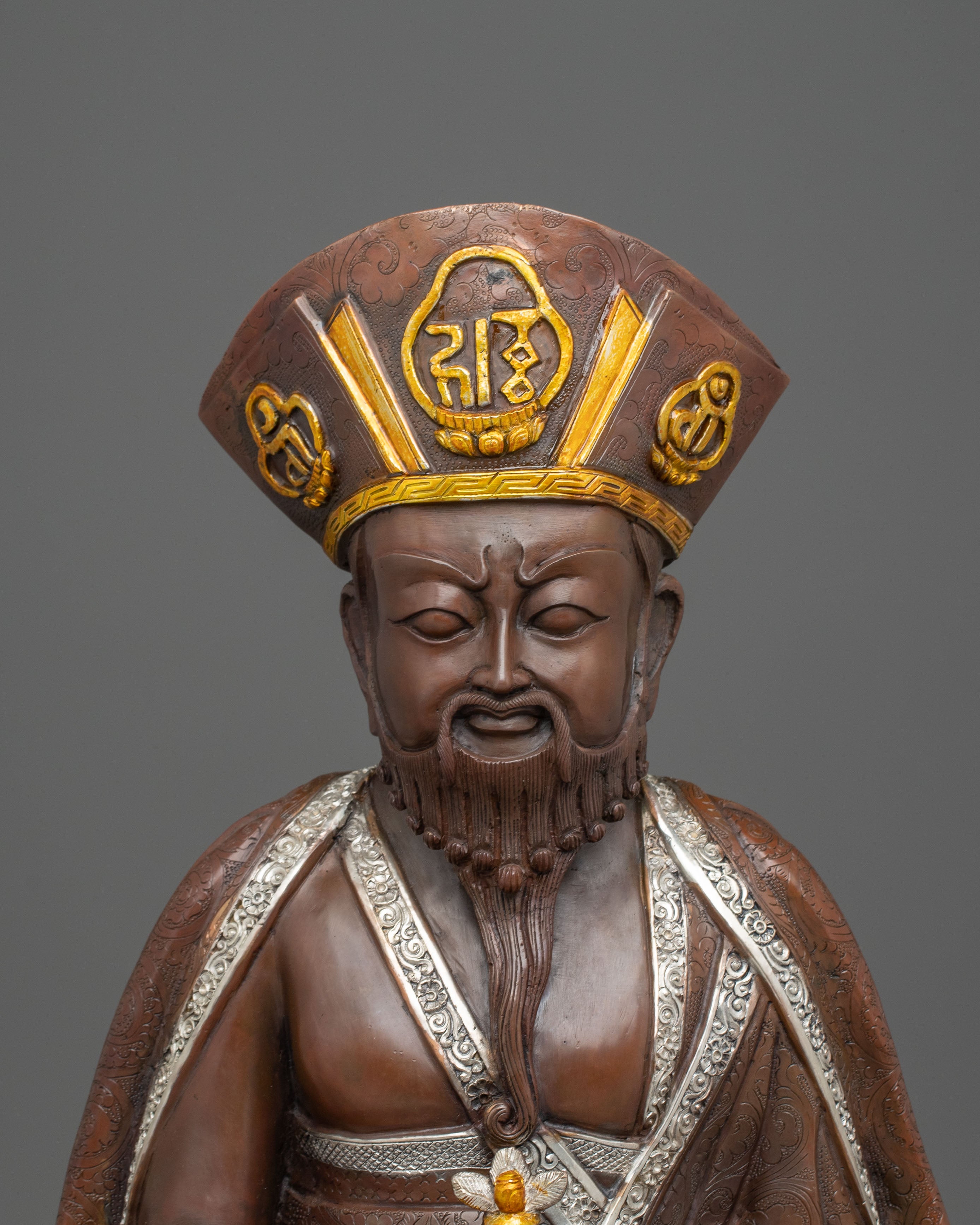 Oxidized Copper Statue of Zhabdrung Rinpoche