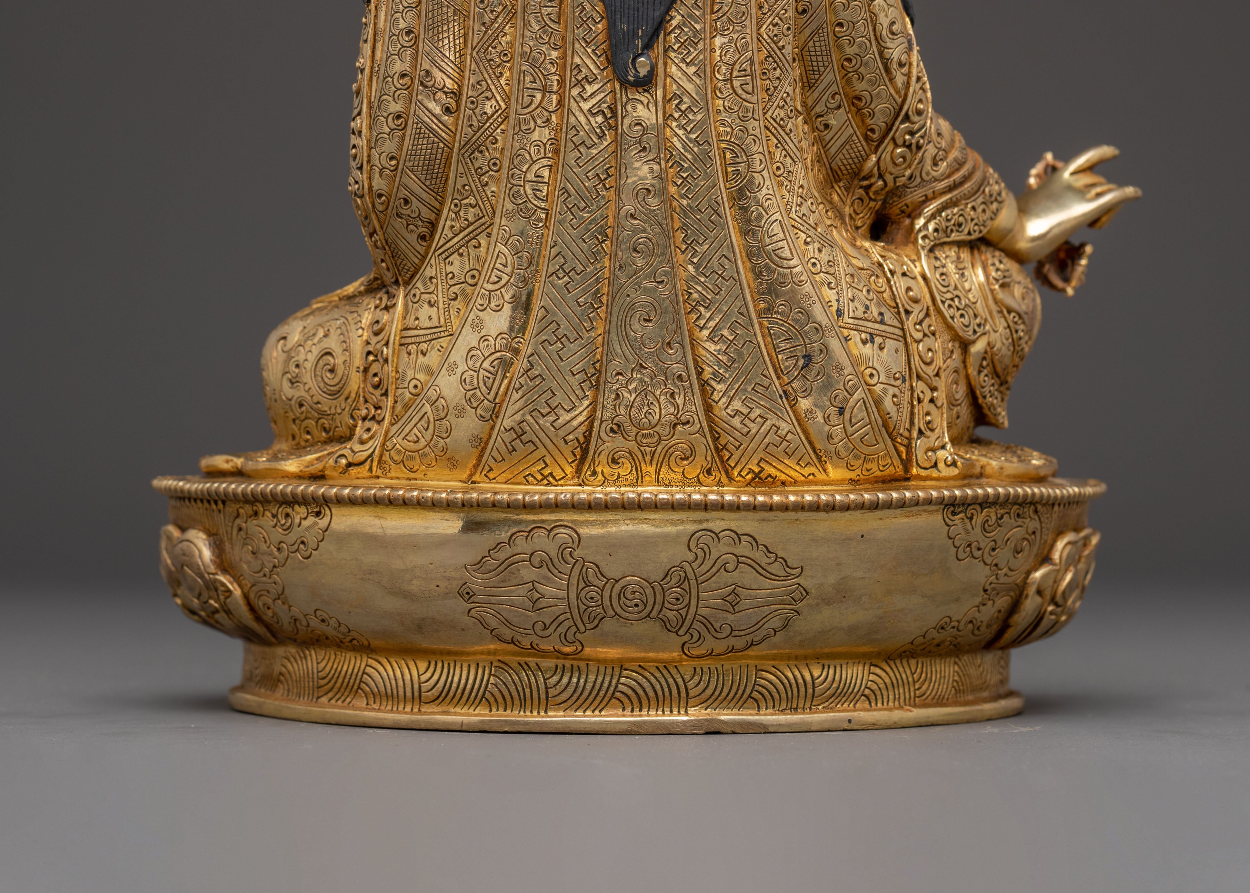 Radiant Golden Statue of Guru Padmasambhava | Tantric Master
