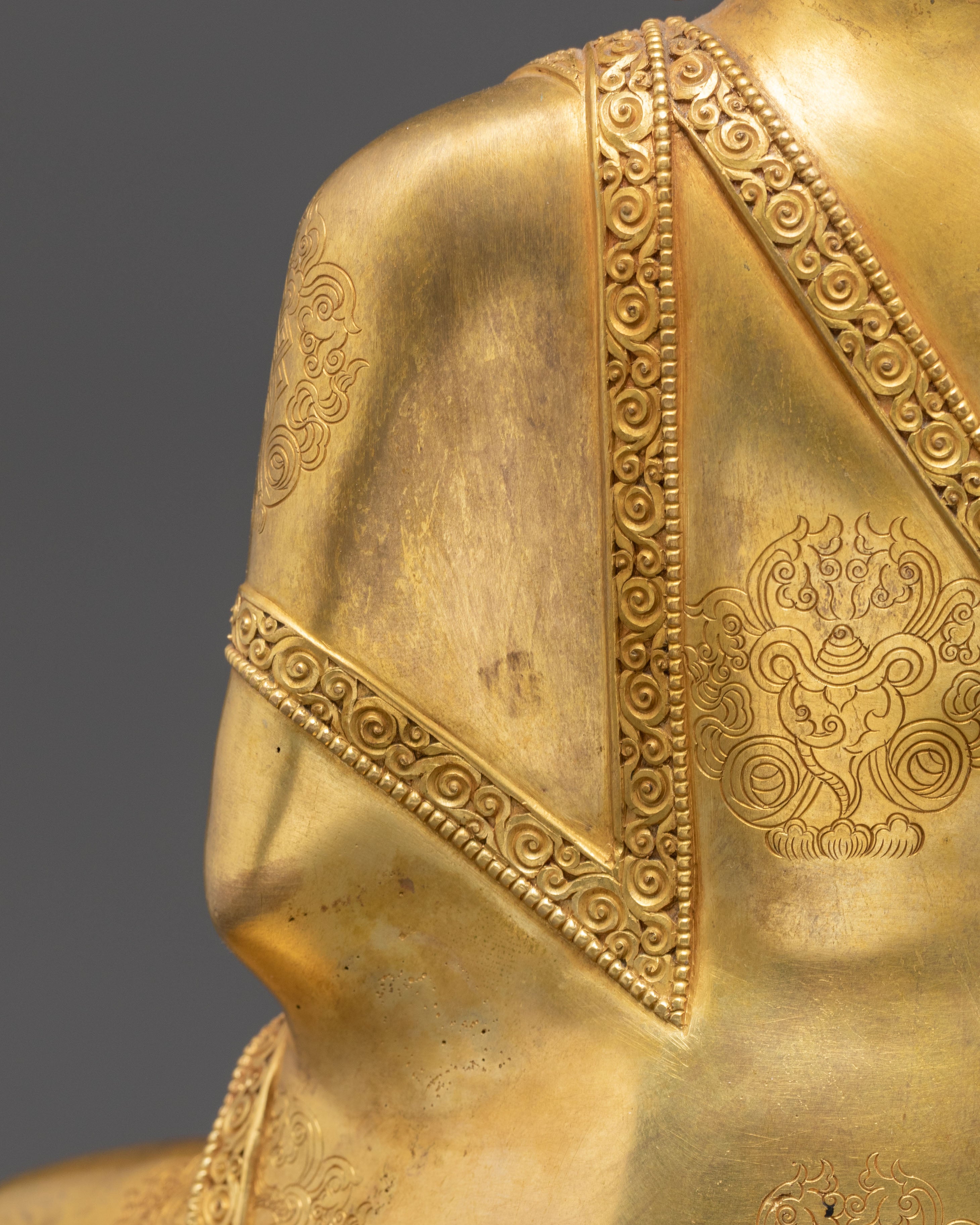 Handmade Serene Healer Medicine Buddha Bhaisajyaguru Art | Tibetan Healing Deity