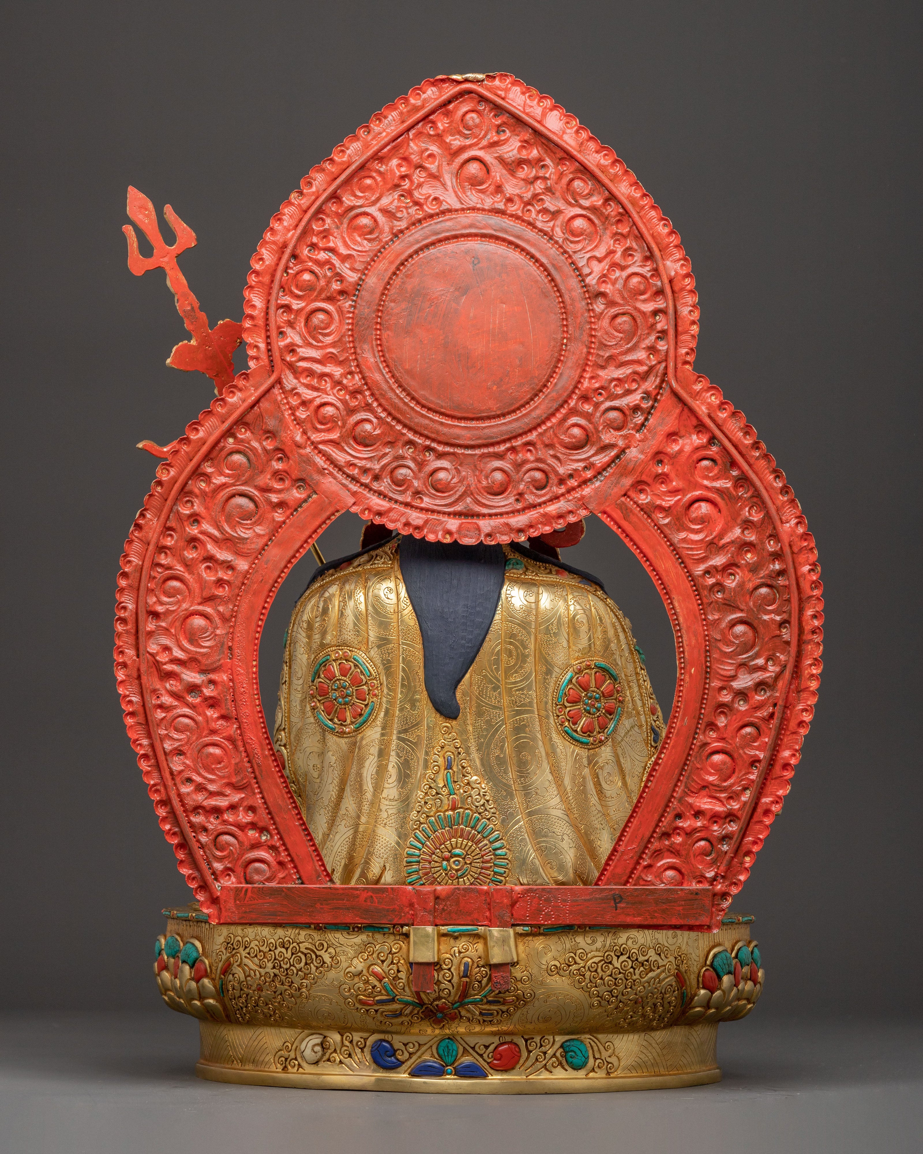 Handmade Golden Statue of Guru Rinpoche | Lotus-Born Guru