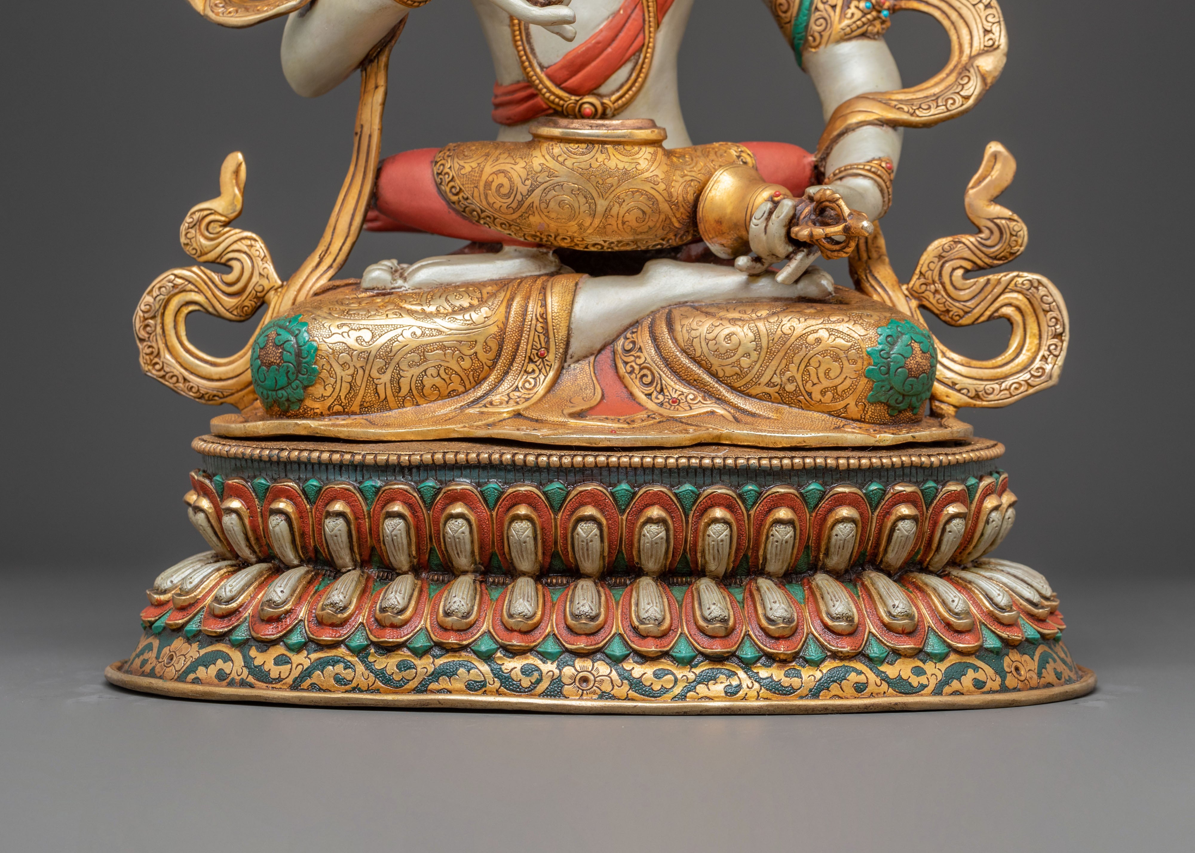 Handcrafted Radiant Statue of Vajrasattva with Consort | Purification and Wisdom