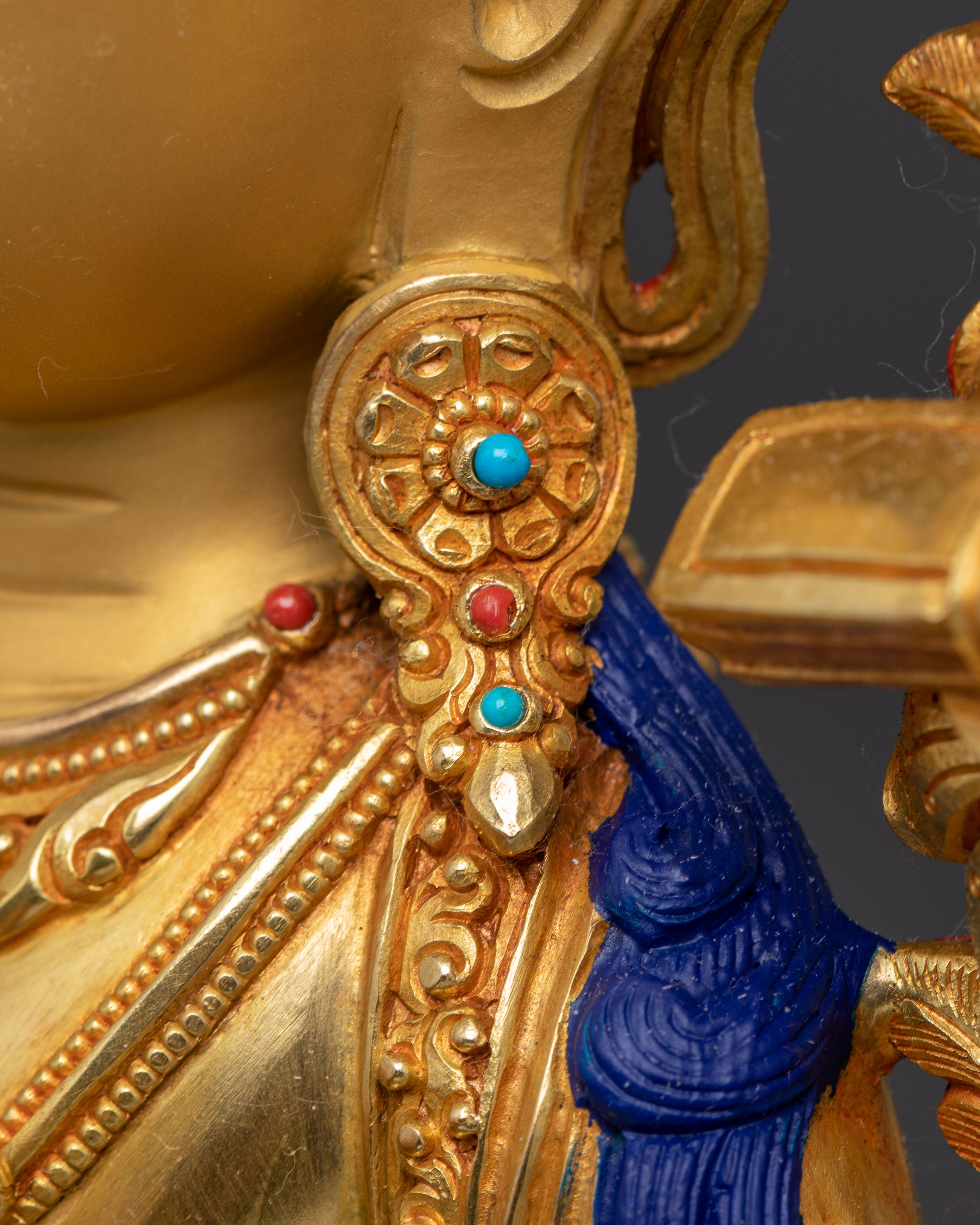 Handmade Figurine of Manjushri | Wisdom Bodhisattva Sculpture