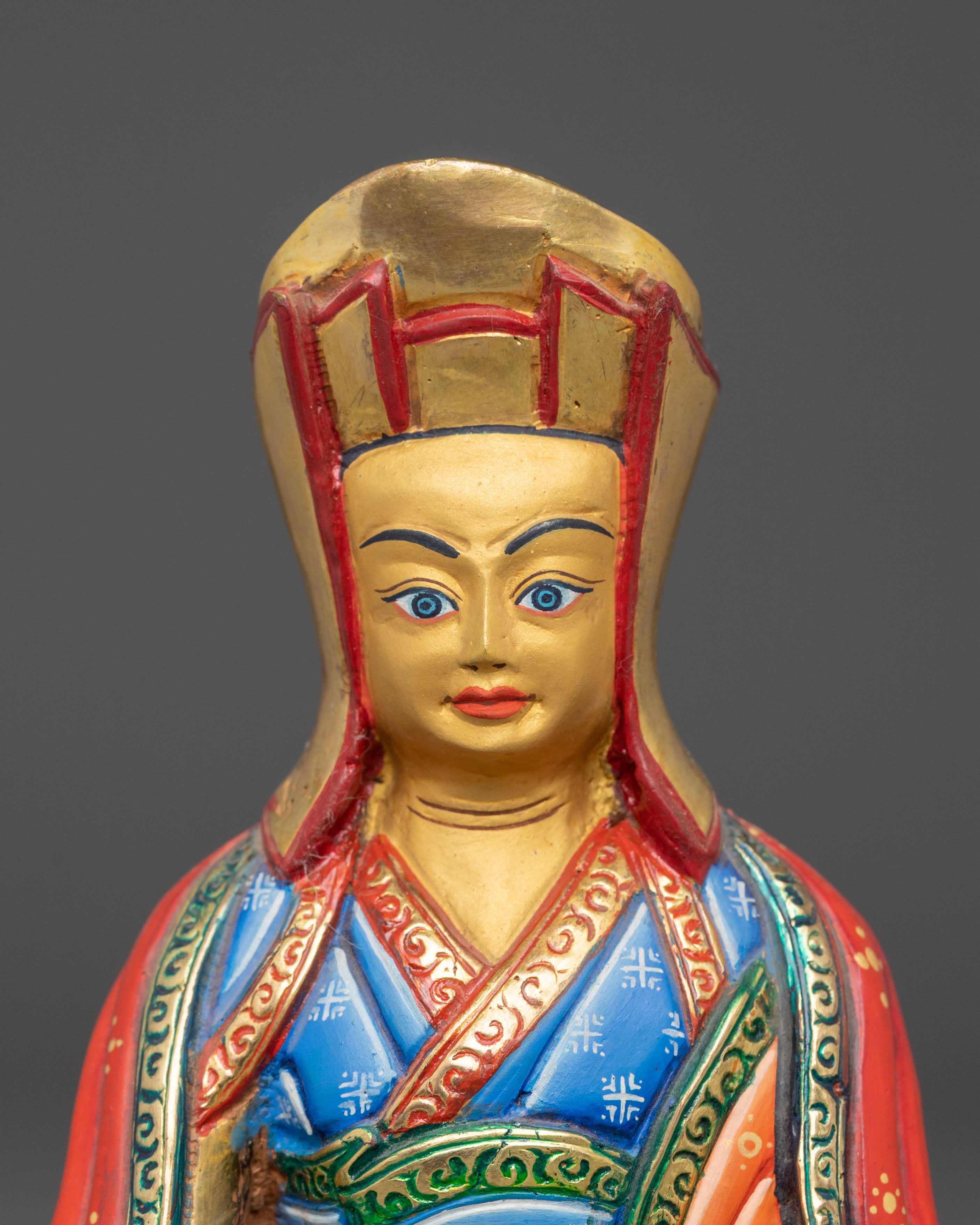 Handmade Buddhist Guru Gampopa Art | Traditional Himalayan Art