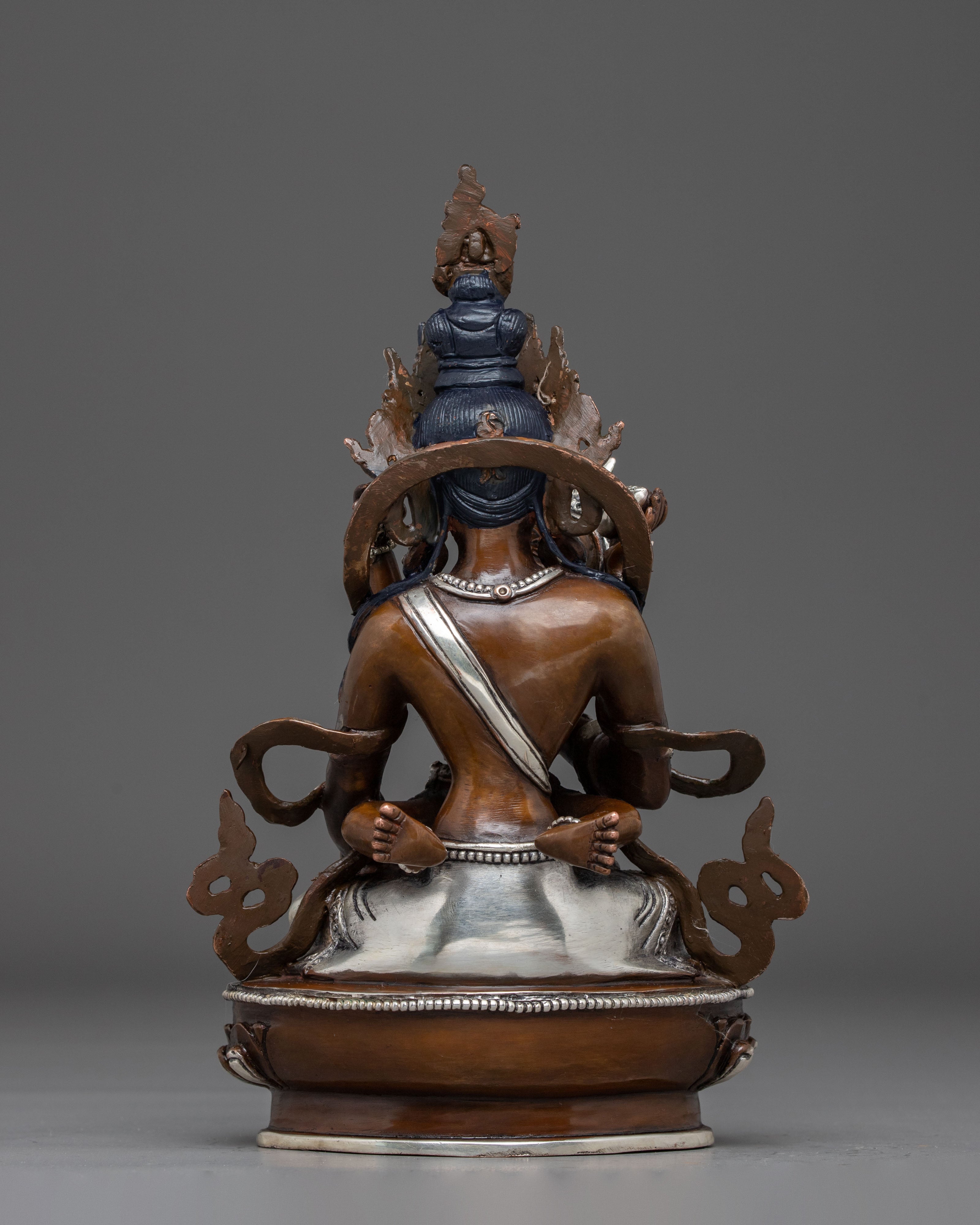 Handmade Copper Statue of Vajrasattva with Consort | Union of Wisdom